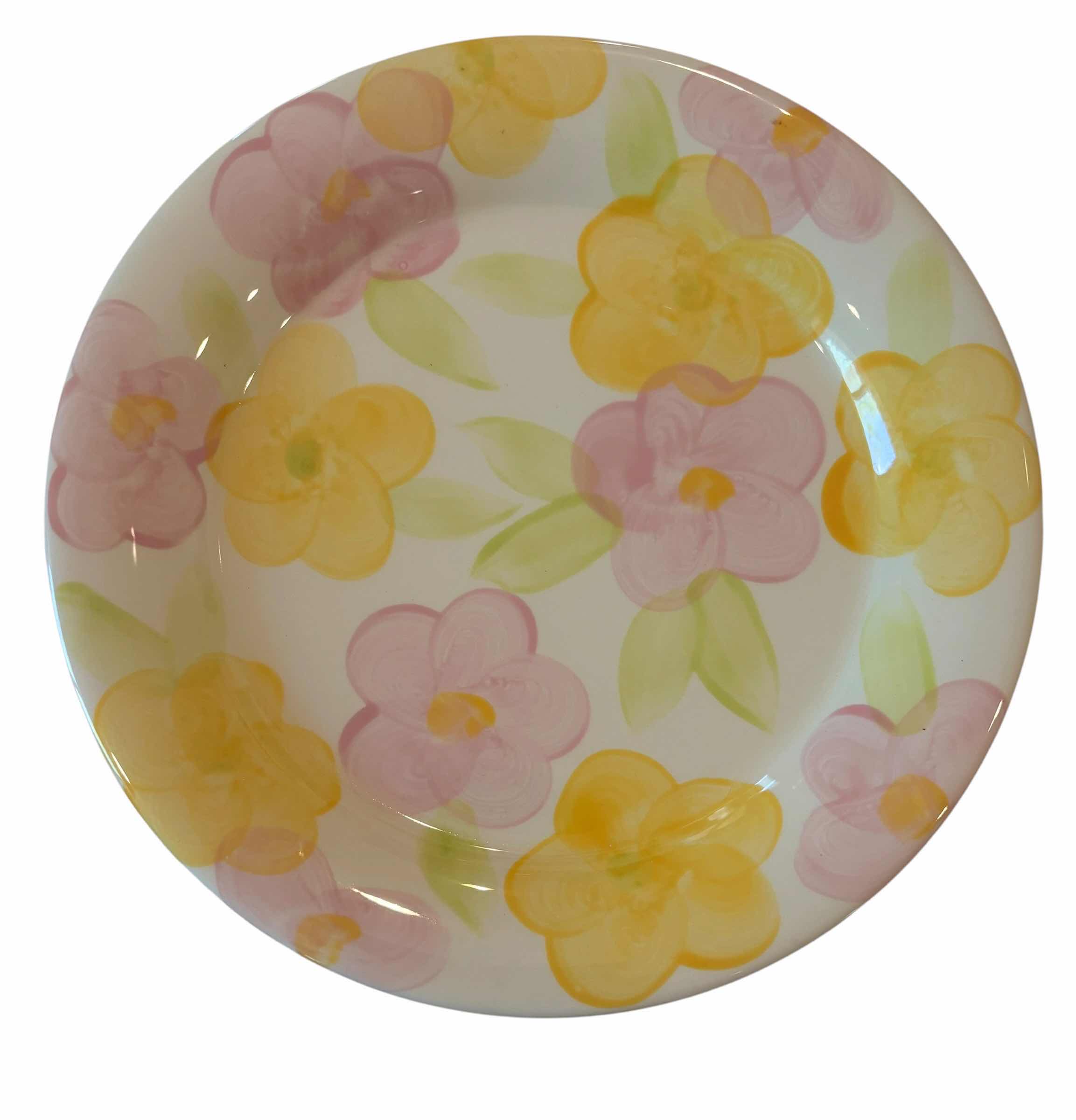 Photo 1 of FRANCISCAN EARTHENWARE FLOWER PLATES 9”D (6) $50