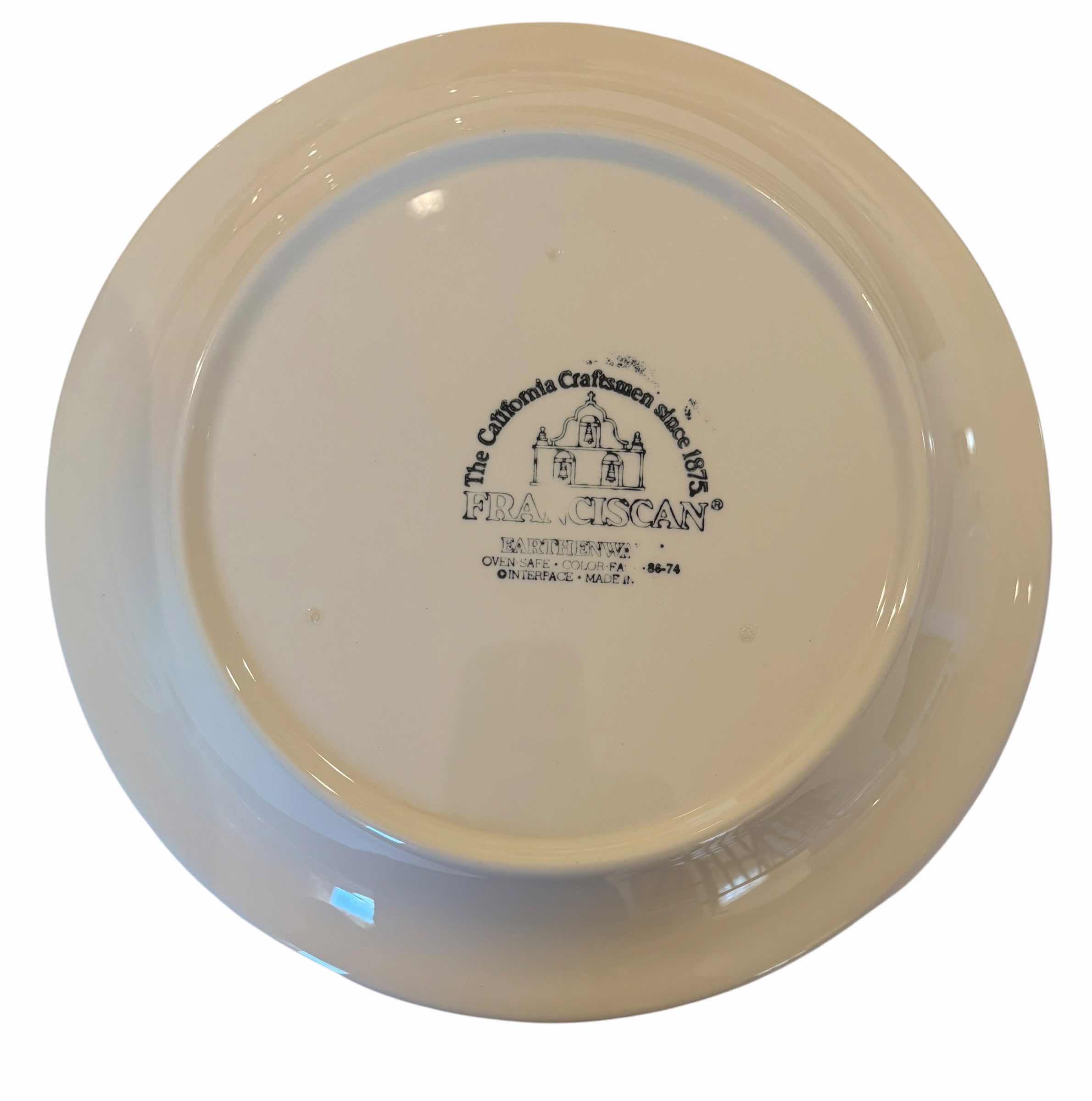 Photo 1 of FRANCISCAN EARTHENWARE FLOWER PLATES 9”D (6) $50