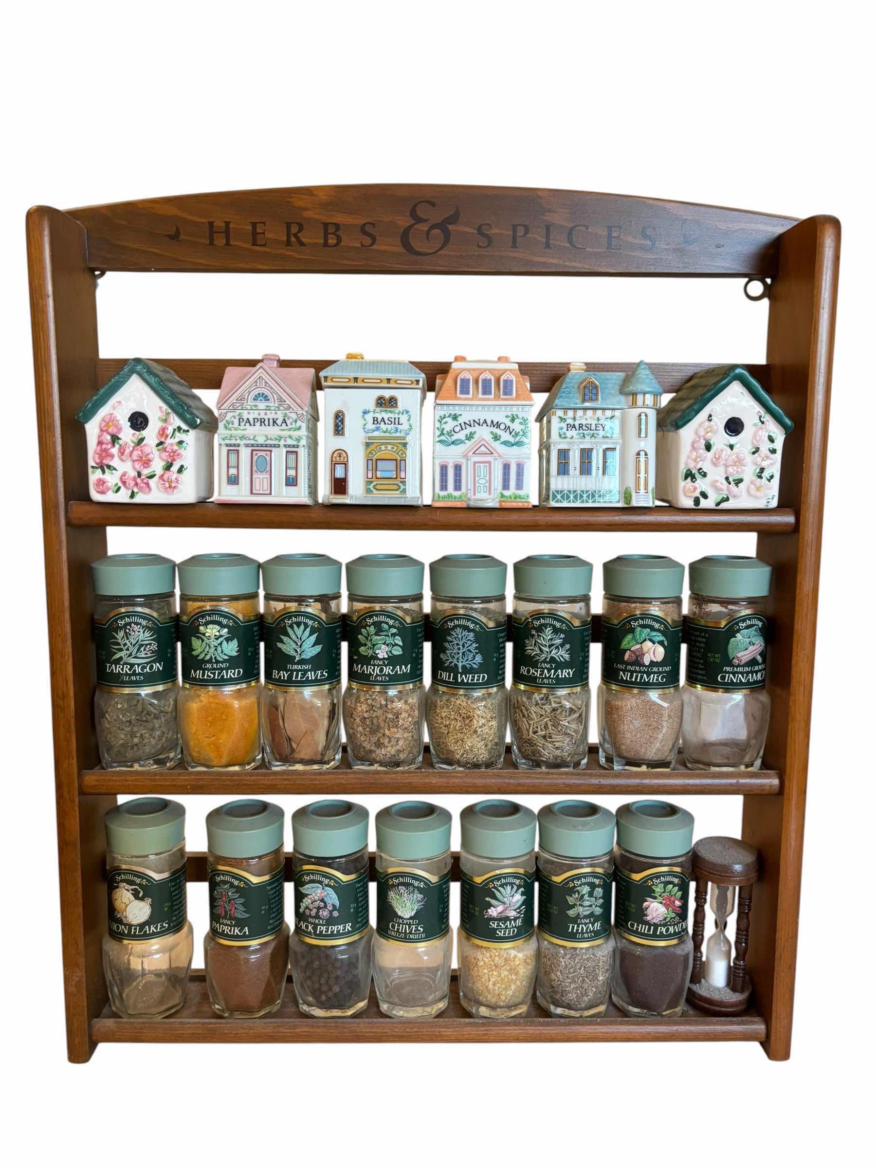 Photo 1 of VINTAGE SPICE RACK WITH SPICES