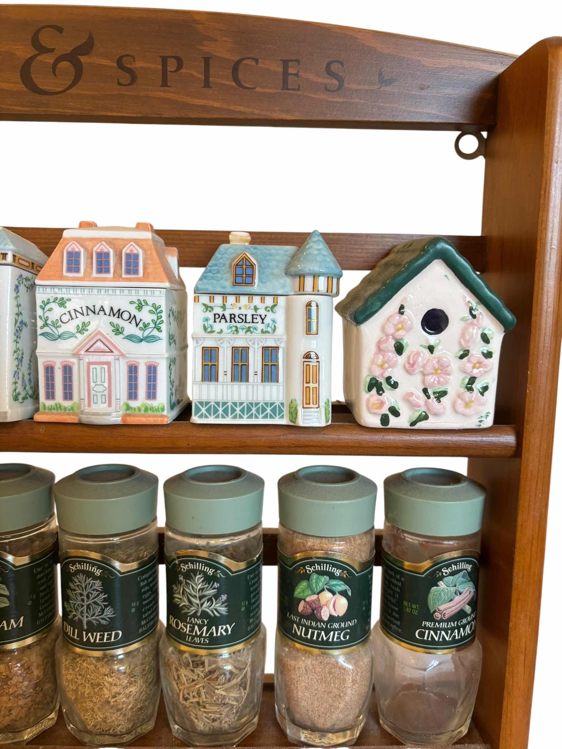 Photo 1 of VINTAGE SPICE RACK WITH SPICES