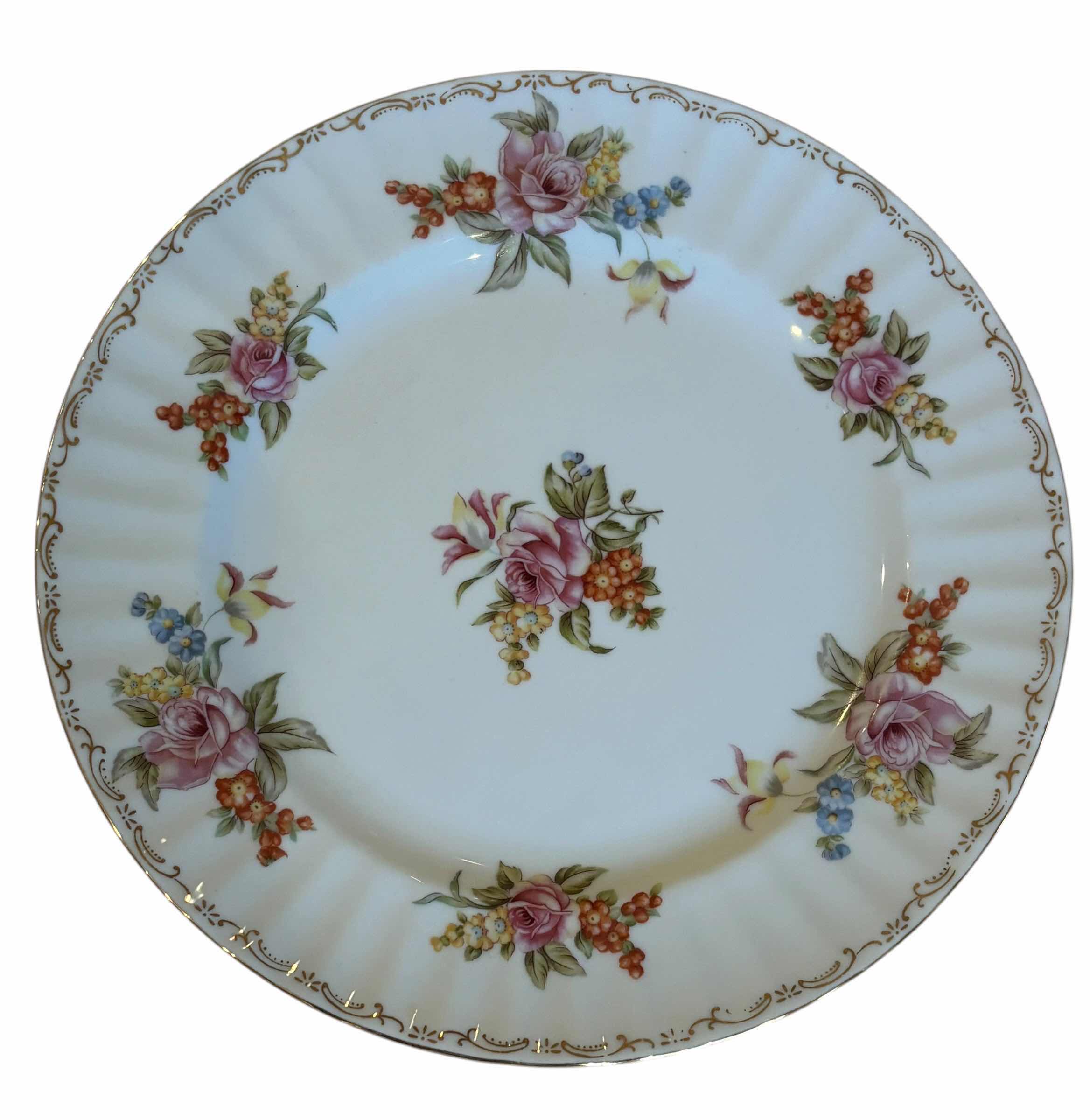 Photo 1 of ROSENTHAL GROUP CLASSIC ROSE COLLECTION SERVING BOWL & REGAL CHINA MELROSE PATTERN PLATE 10.5”D