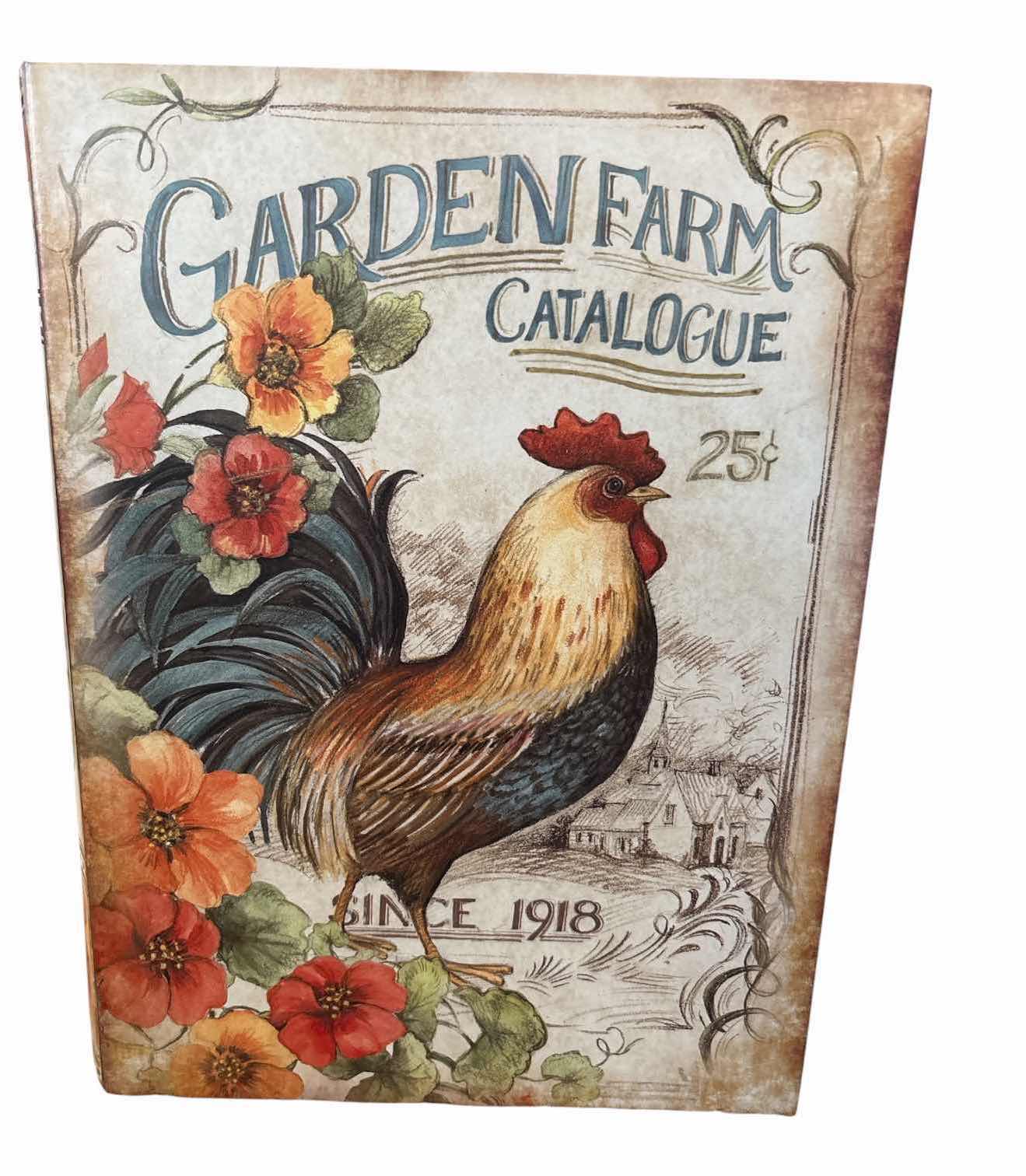 Photo 1 of (2)PCS VINTAGE CAST IRON CHARCOAL SAD IRON & ROOSTER BOOK BOX 8.25”X11”H3”