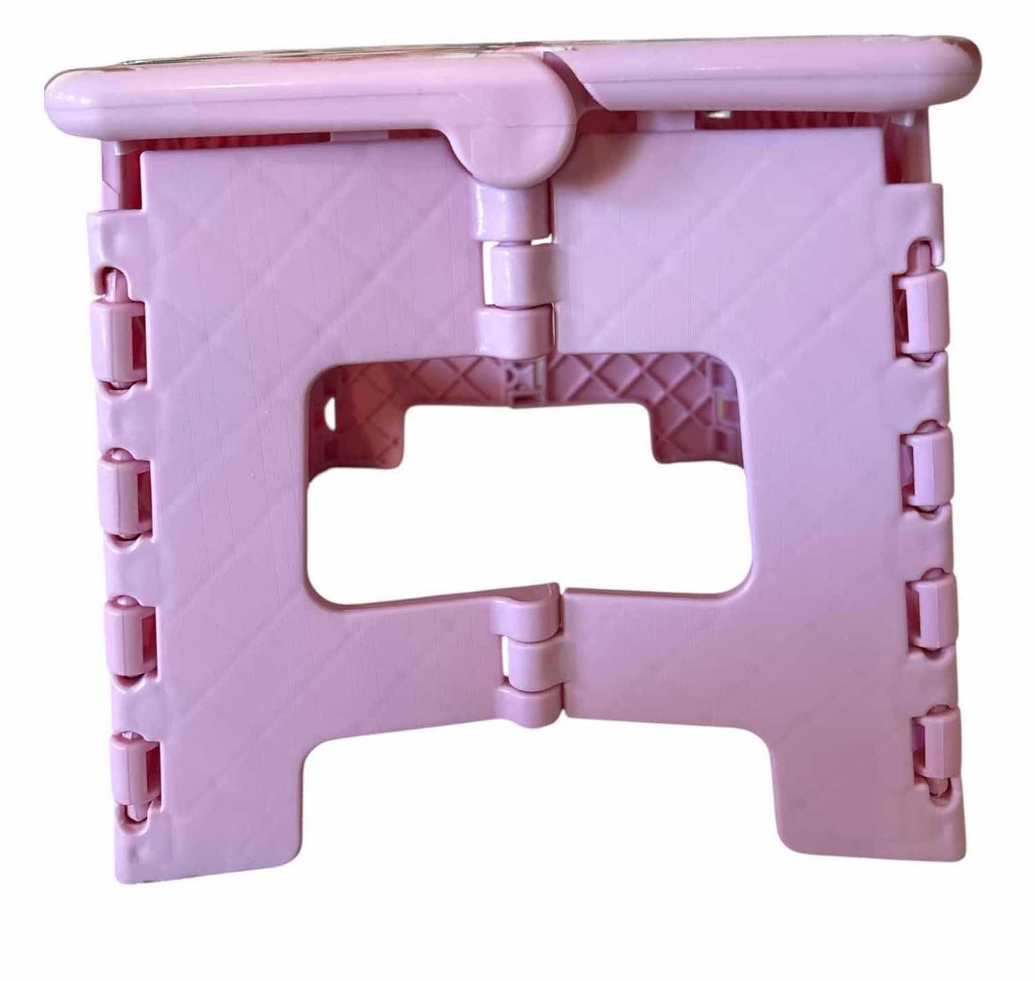 Photo 1 of IMPROVEMENTS PINK FLORAL FOLDABLE STEP STOOL H9” $29