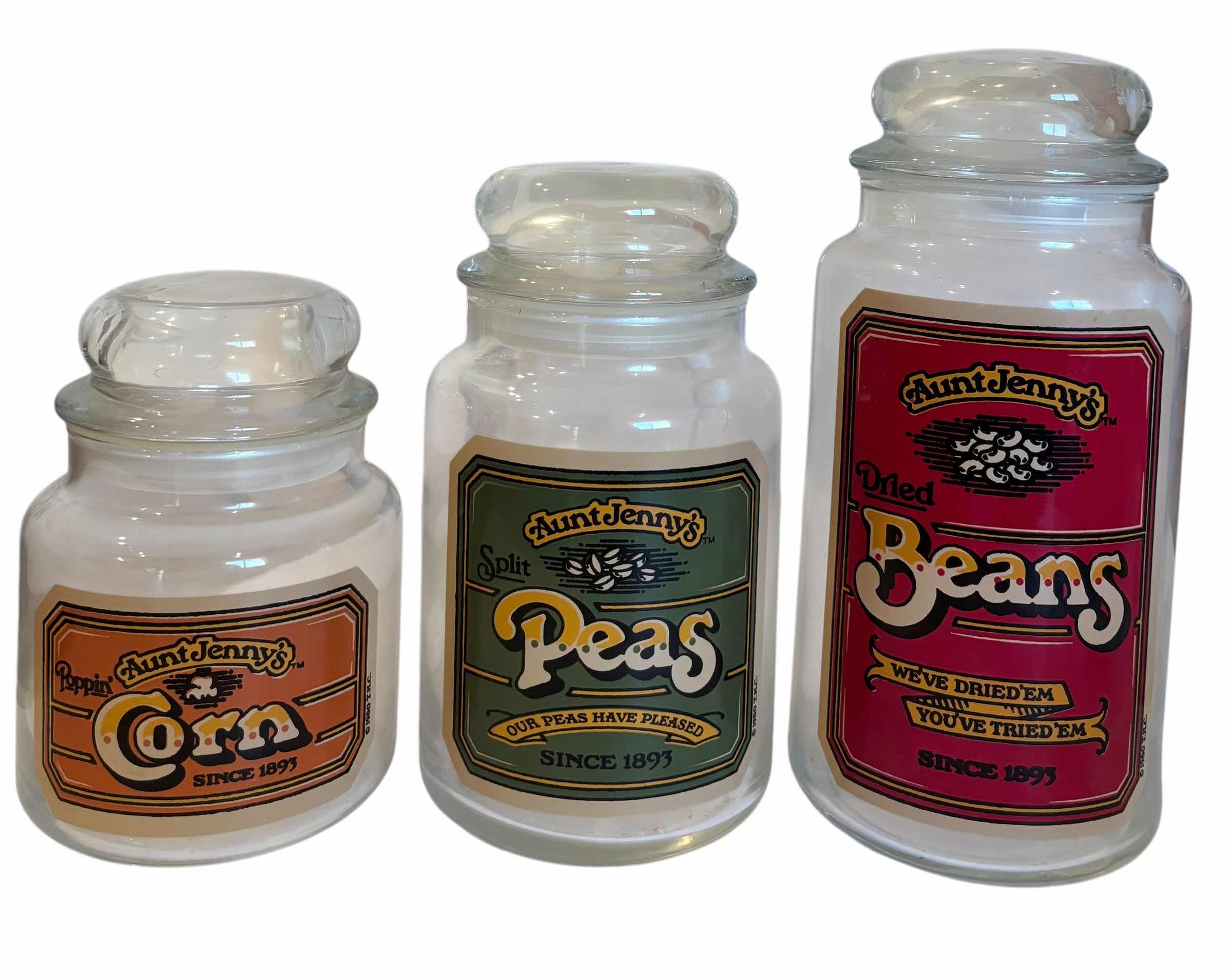 Photo 1 of COLLECTION OF GLASS KITCHEN JARS (7), TALLEST H8.5”