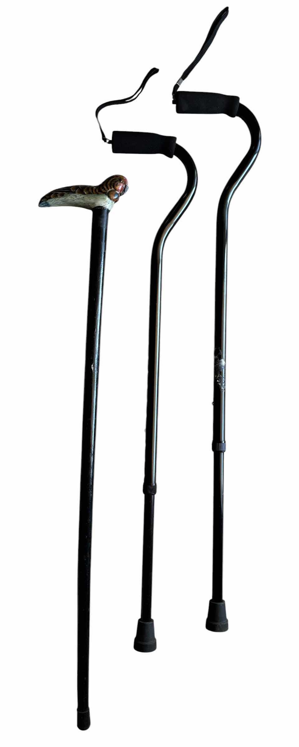 View 1 of WALKING CANES (3), 1 WOOD & 2 ALUMINUM