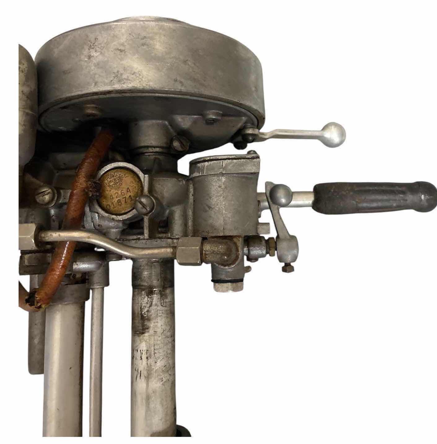Photo 1 of 2-PCS VINTAGE GAS OUTBOARD BOAT MOTORS – SMALL MARINE ENGINES – AS-IS MODEL 4264 & 4263 H29.5” $70