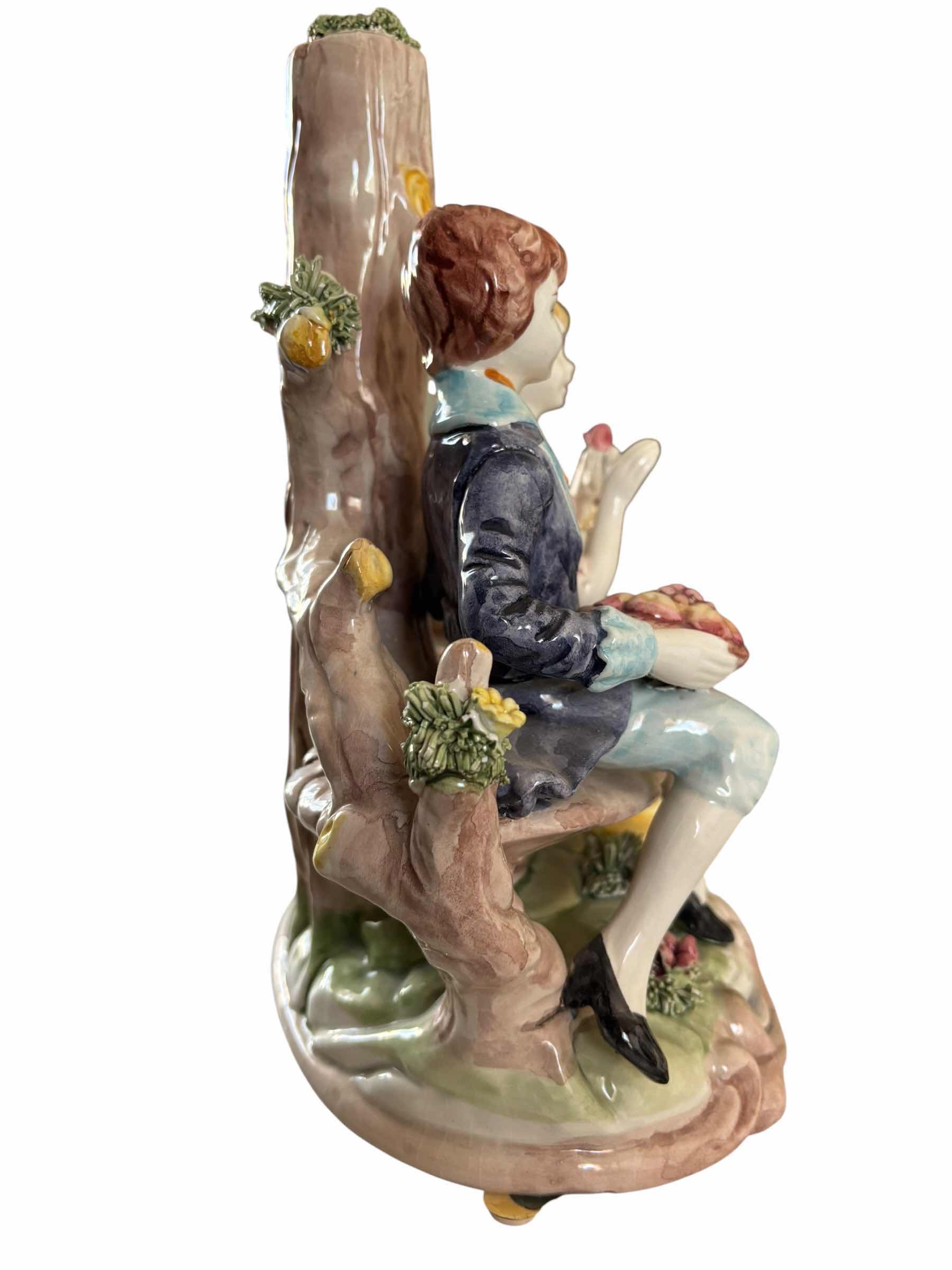 Photo 1 of VINTAGE ITALIAN CAPODIMONTE PORCELAIN FIGURINE H10”