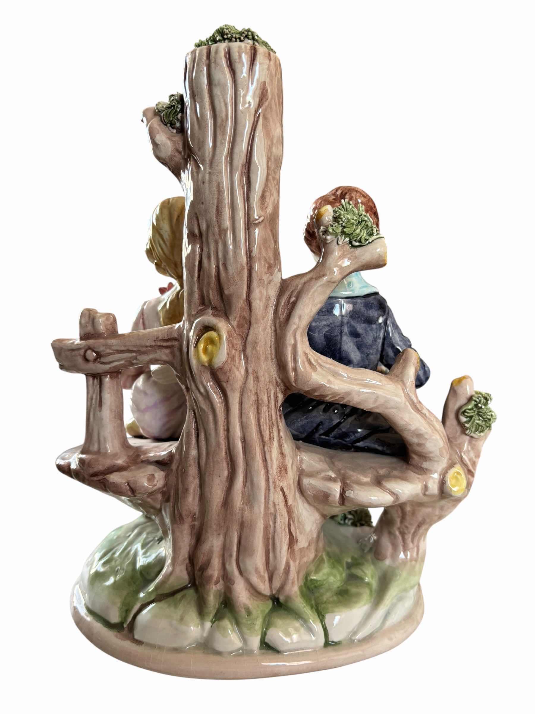 Photo 1 of VINTAGE ITALIAN CAPODIMONTE PORCELAIN FIGURINE H10”