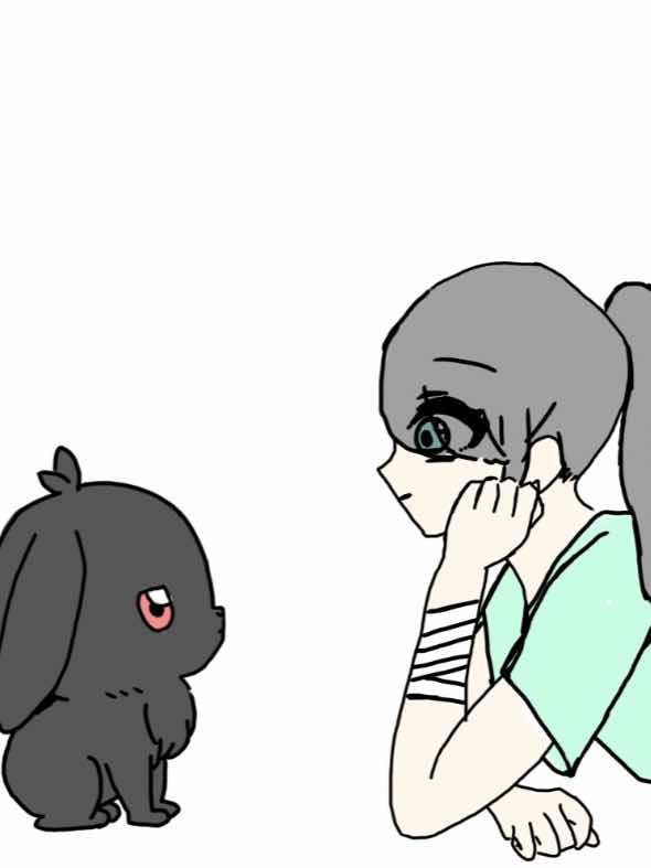1、うさぎを見つけました