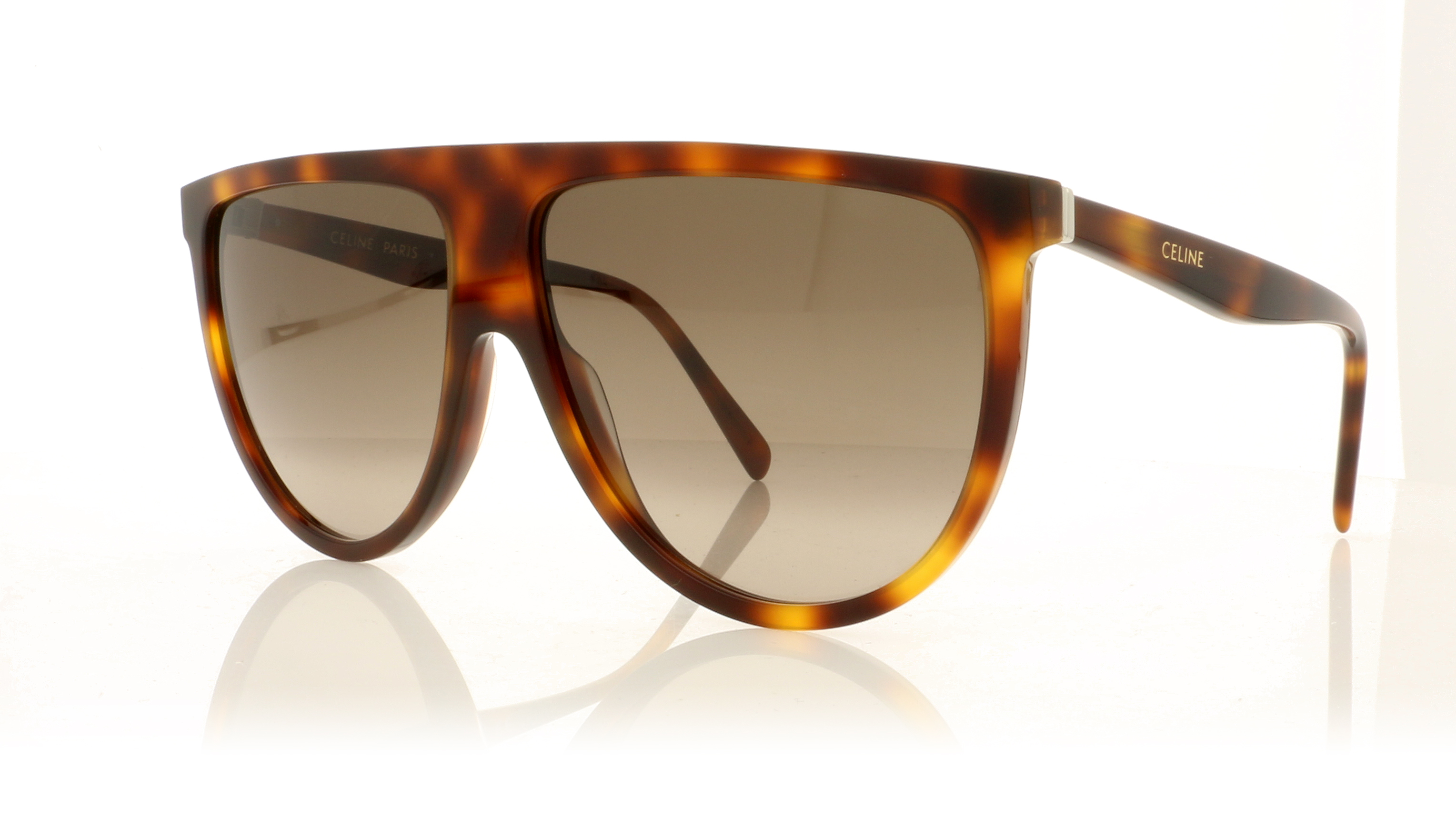 Celine Thin Shadow CL4006IN Tortoiseshell/Brown Lenses 53K Sunglasses