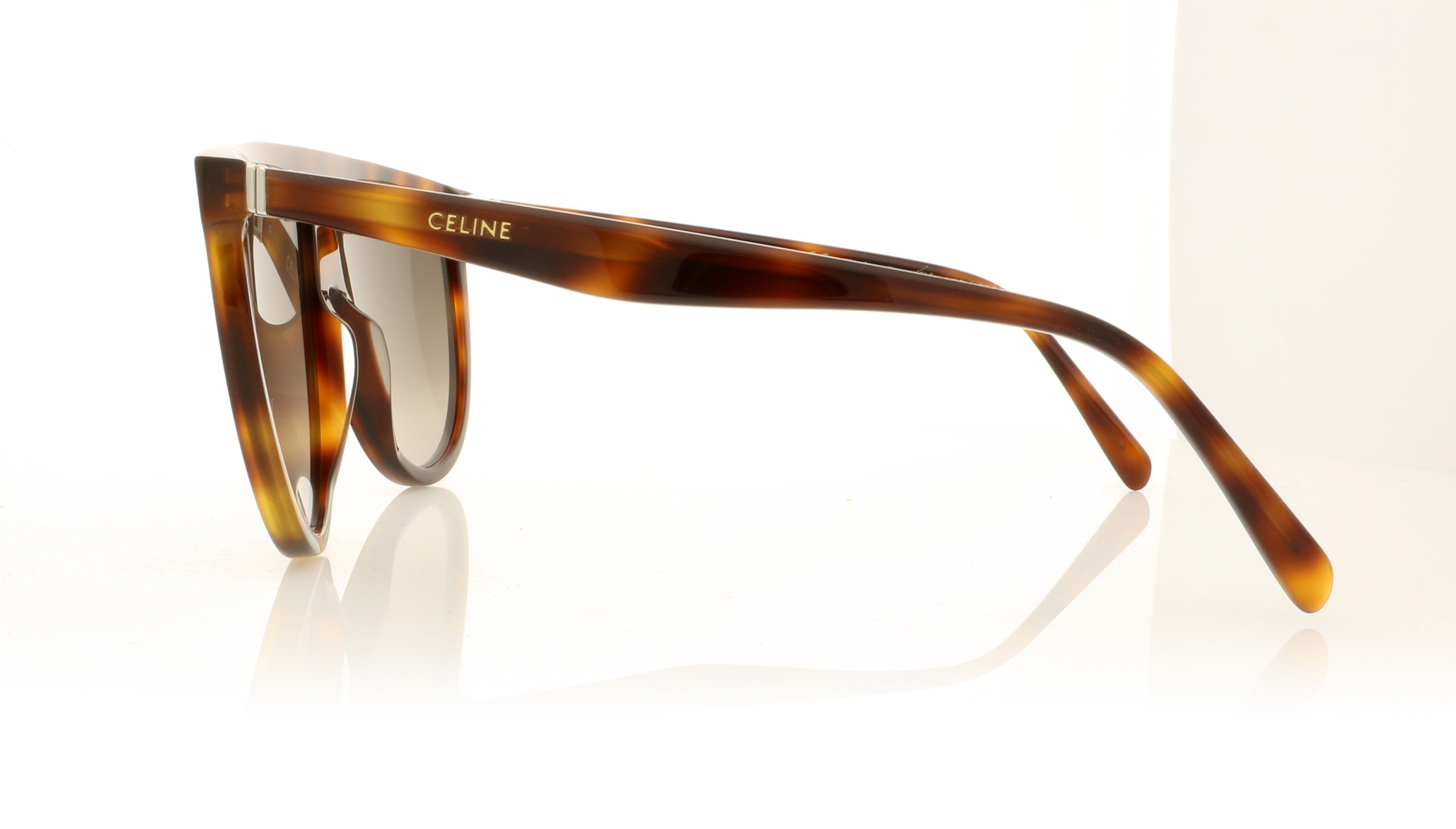 Celine Thin Shadow CL4006IN Tortoiseshell/Brown Lenses 53K Sunglasses