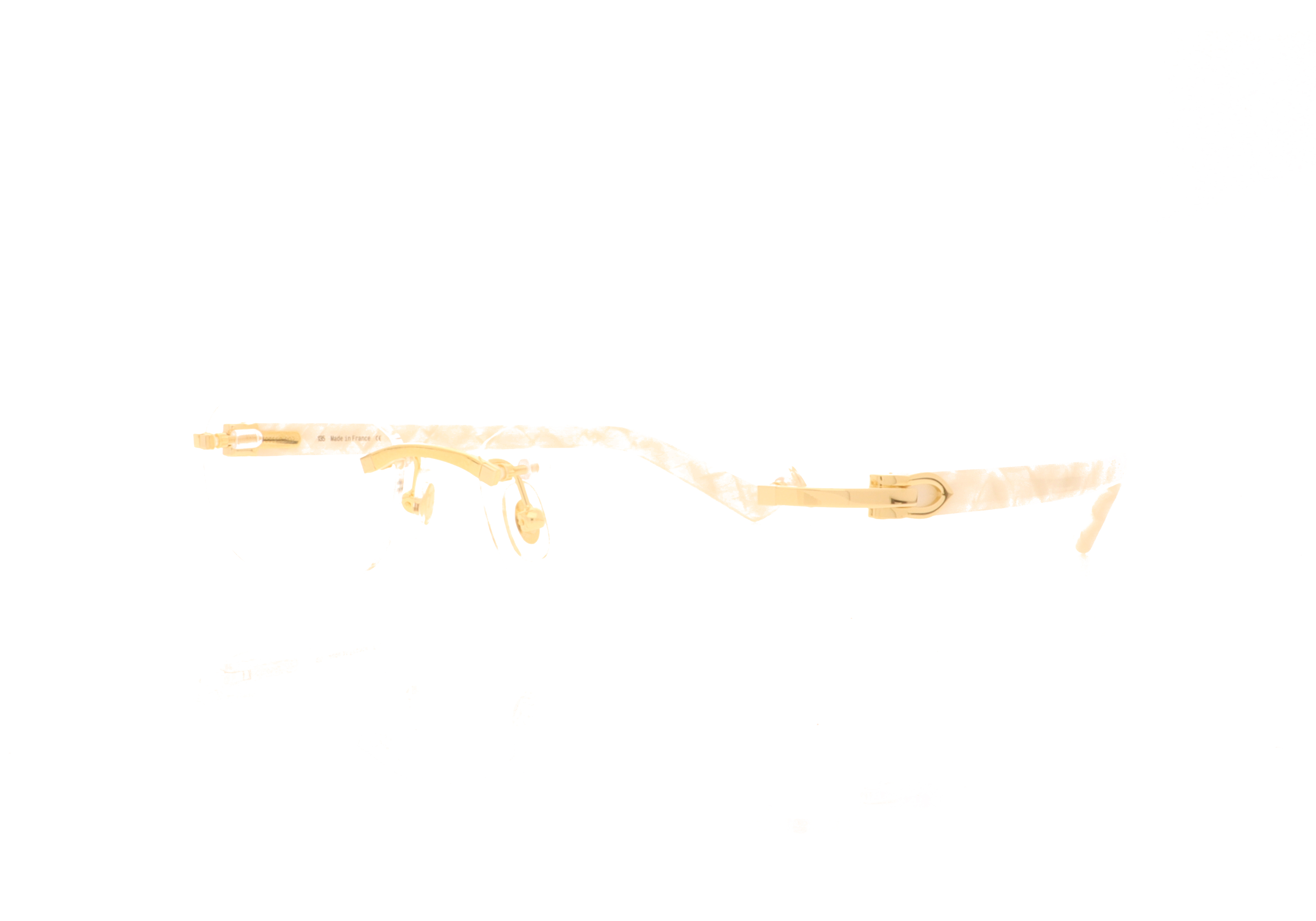 Cartier CT0056O 56 Gold/White 2 Glasses