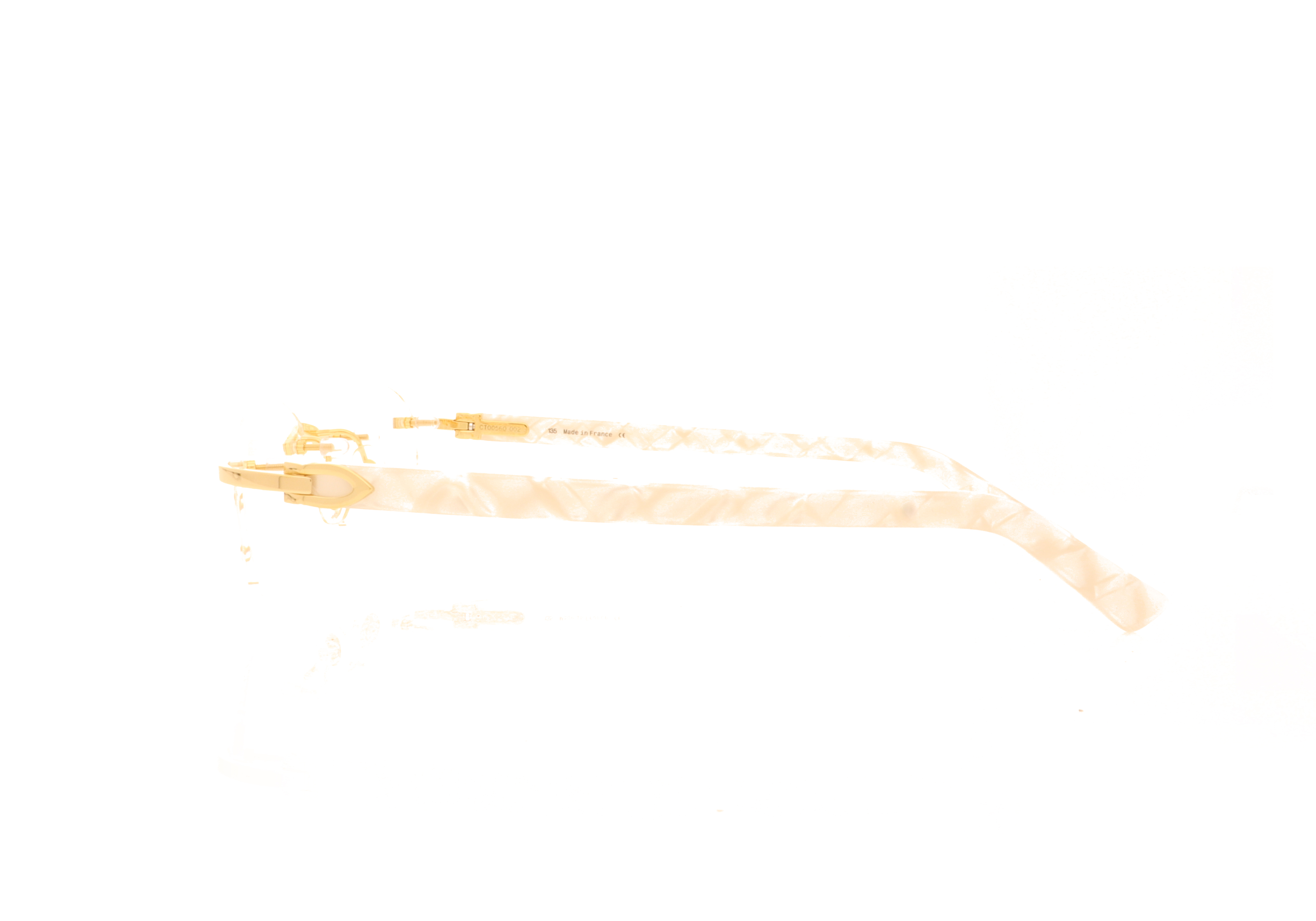 Cartier CT0056O 56 Gold/White 2 Glasses