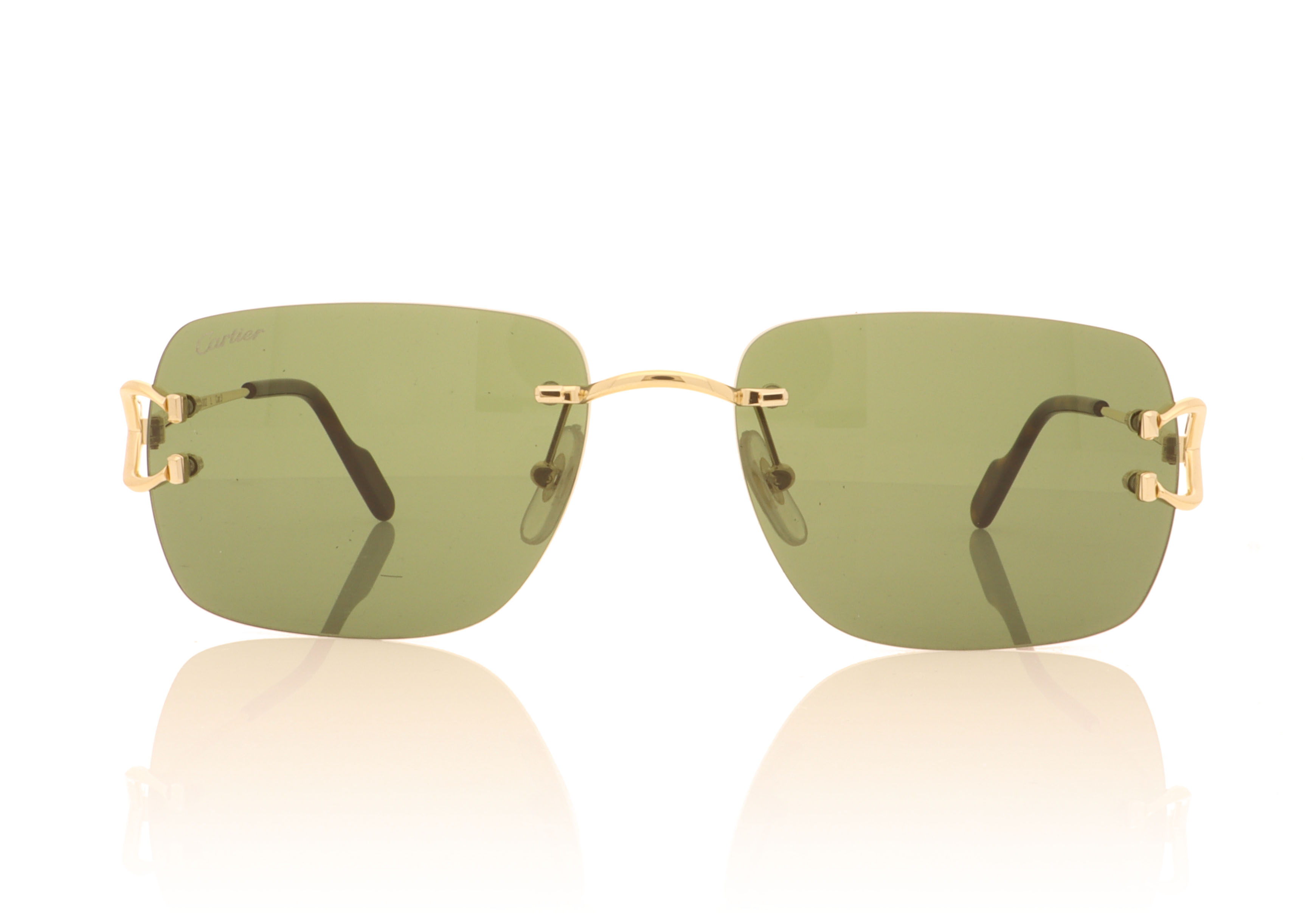 Cartier CT0330S Gold/Green 002 Sunglasses