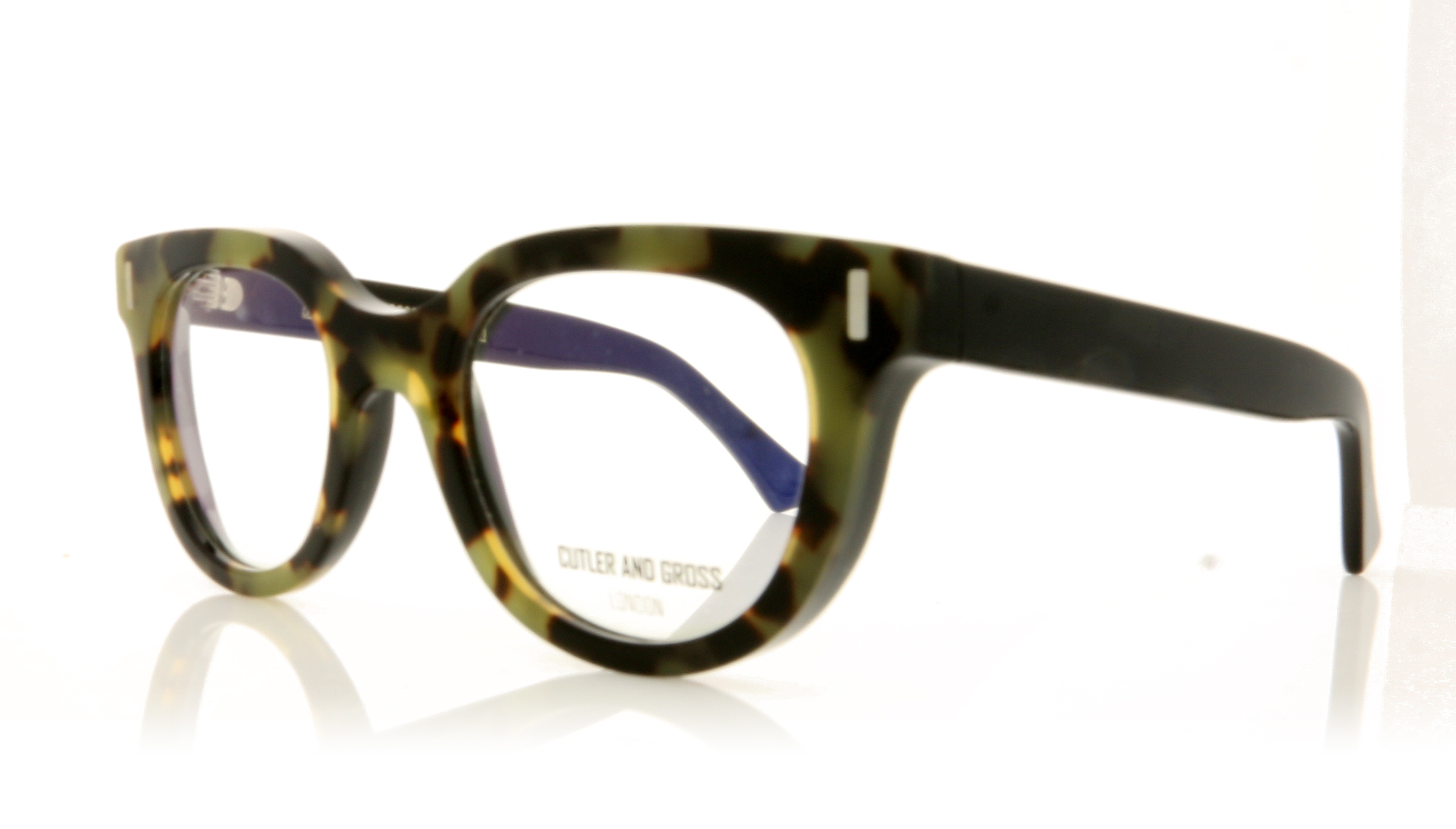Cutler and Gross 1304 Black/Greentort 4 Glasses