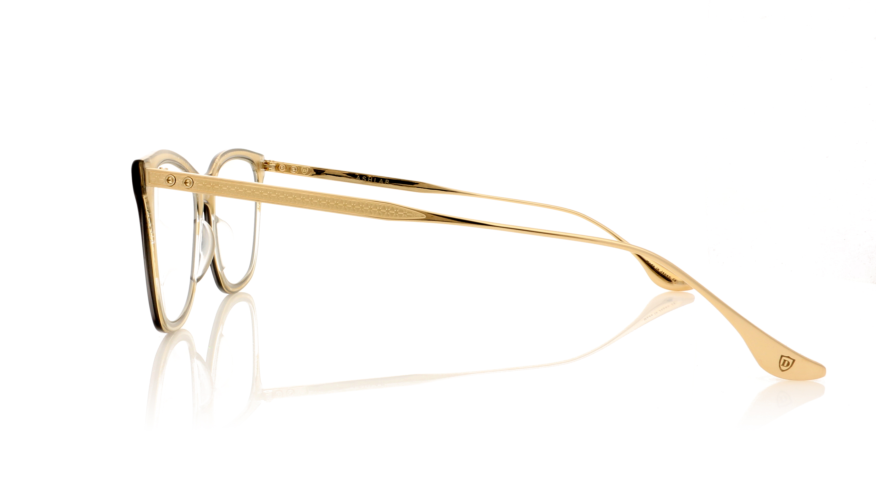 DITA Ashlar DTX505 Matte Crystal Grey/Crystal Clear/White Gold 2 Glasses