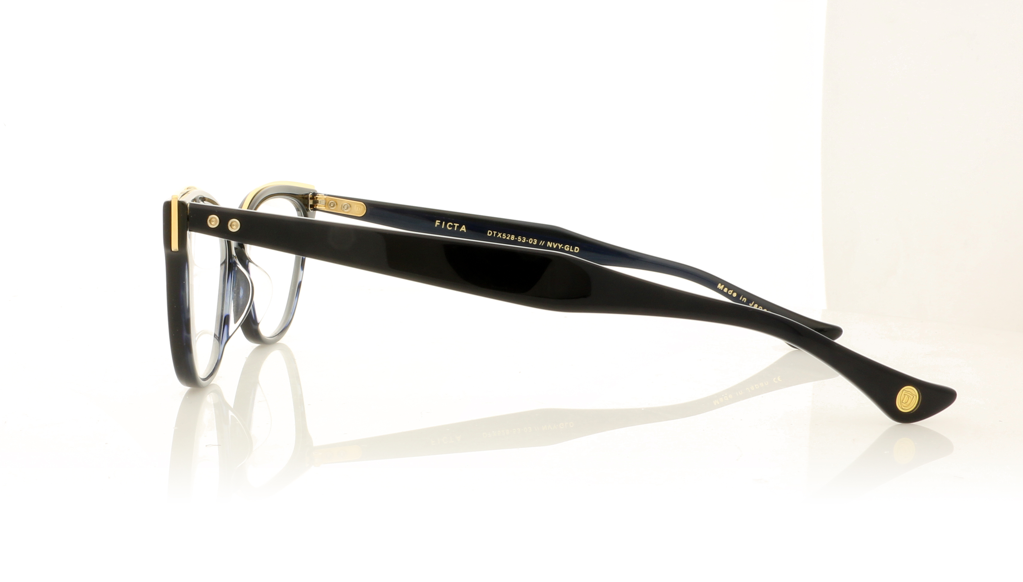 DITA Ficta DTX528-53-03 Navy/Gold NVY-GLD Glasses