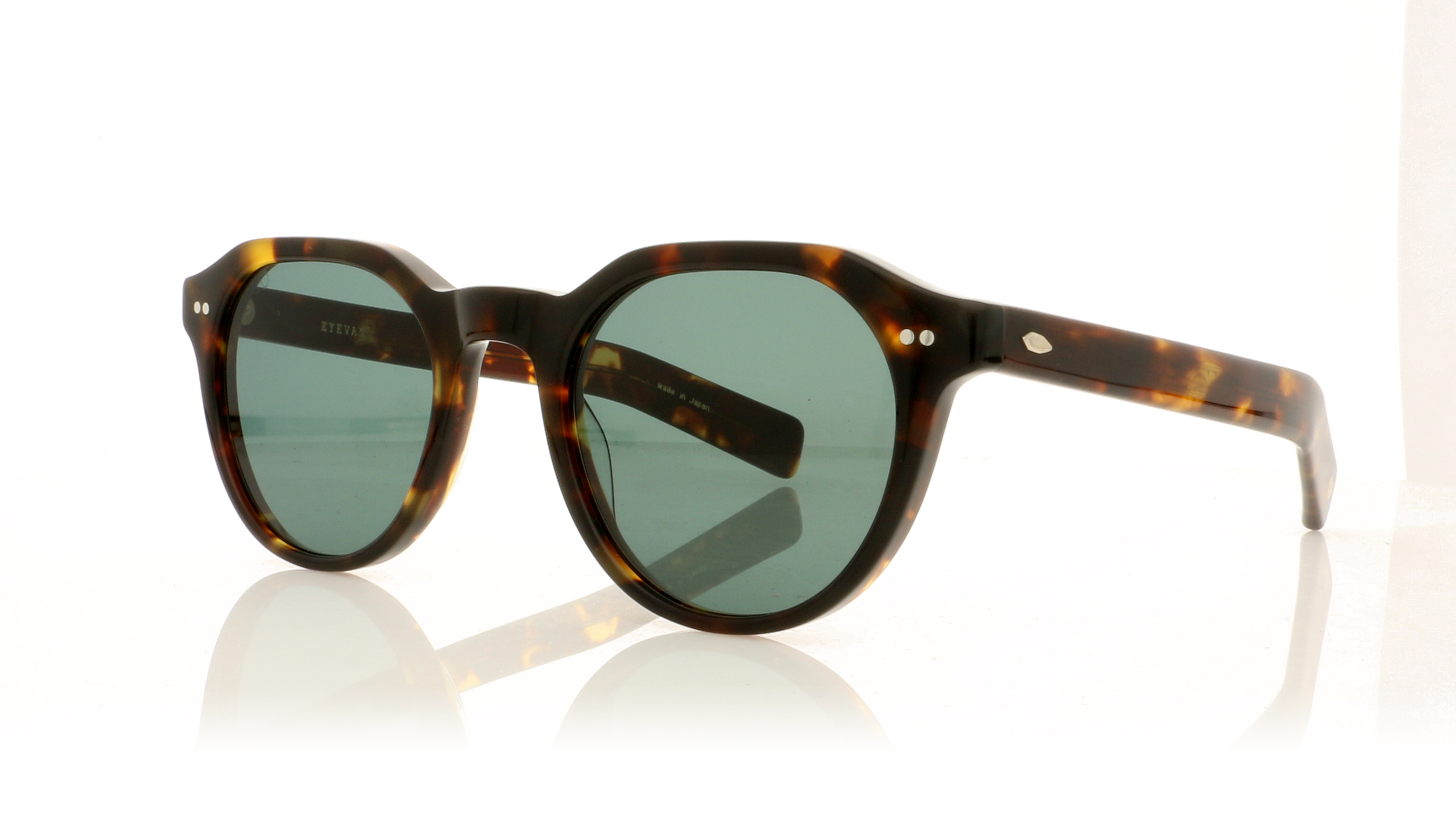Eyevan Core Lubin Lubin-E Tortoise/Green Lenses Tort-C GRN Sunglasses