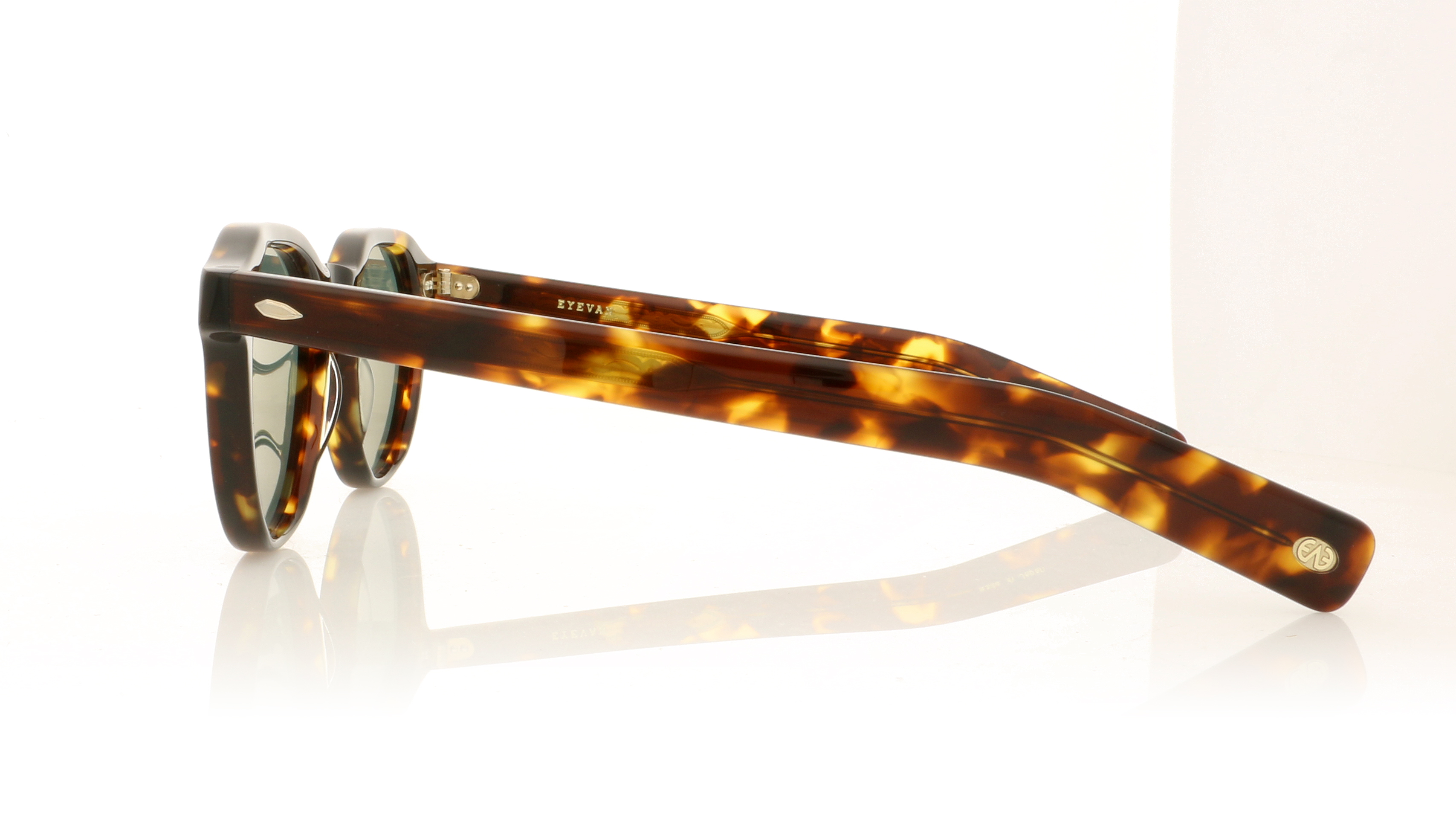 Eyevan Core Lubin Lubin-E Tortoise/Green Lenses Tort-C GRN Sunglasses