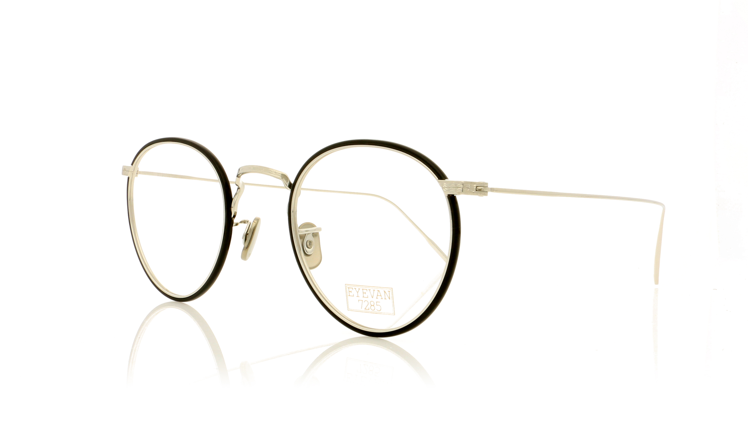 Eyevan 7285 717W 1310 Black Silver Glasses