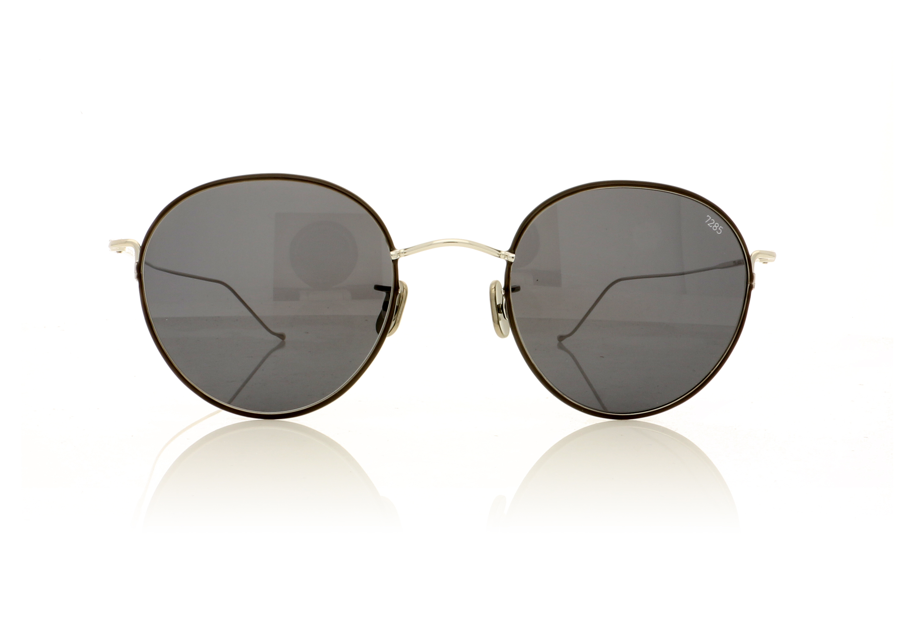 Eyevan 7285 774 Brown/Silver Sides 80022-GRY Sunglasses