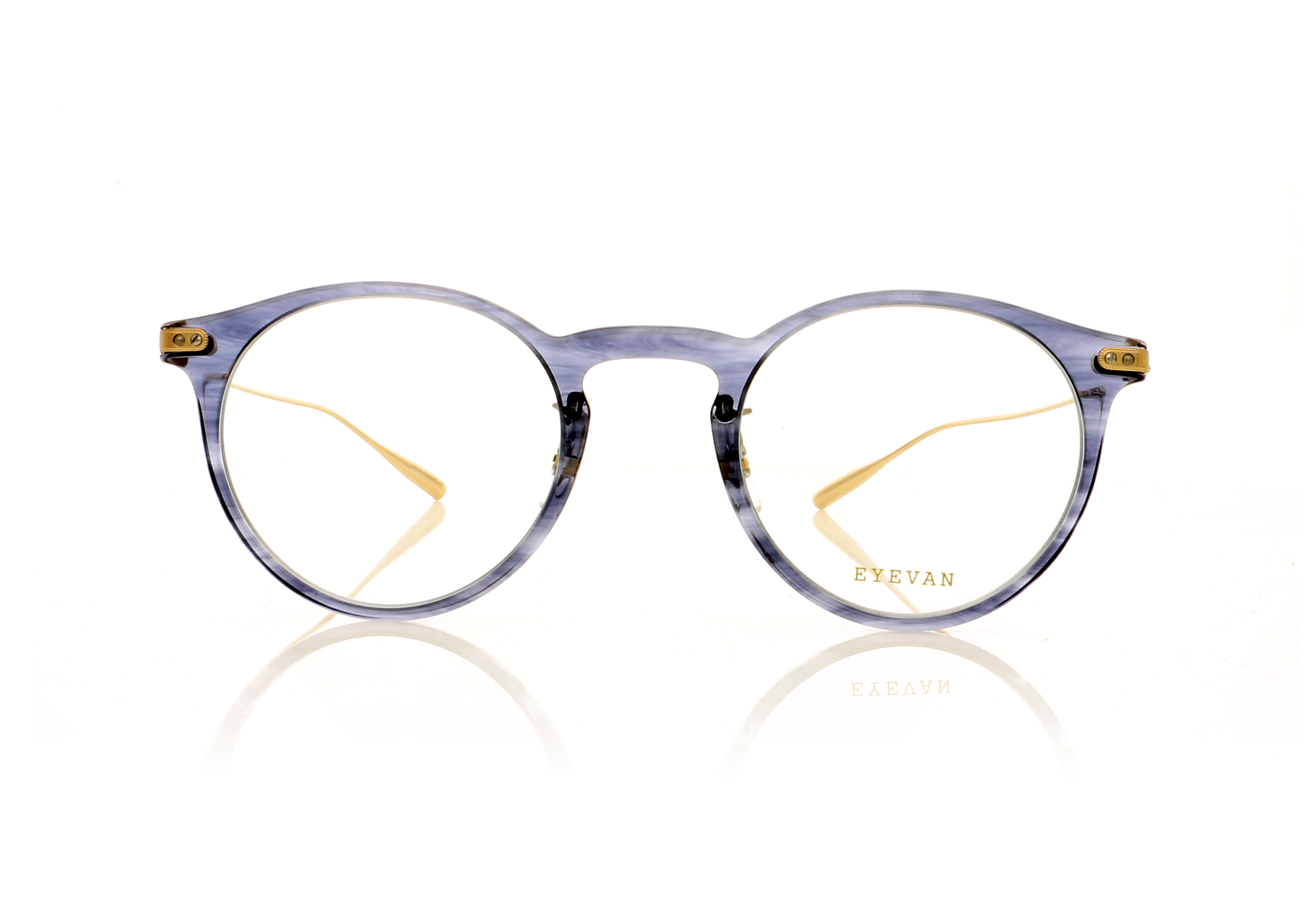 Eyevan 7285 Bliss Transparent Grey Blue DSEA Glasses