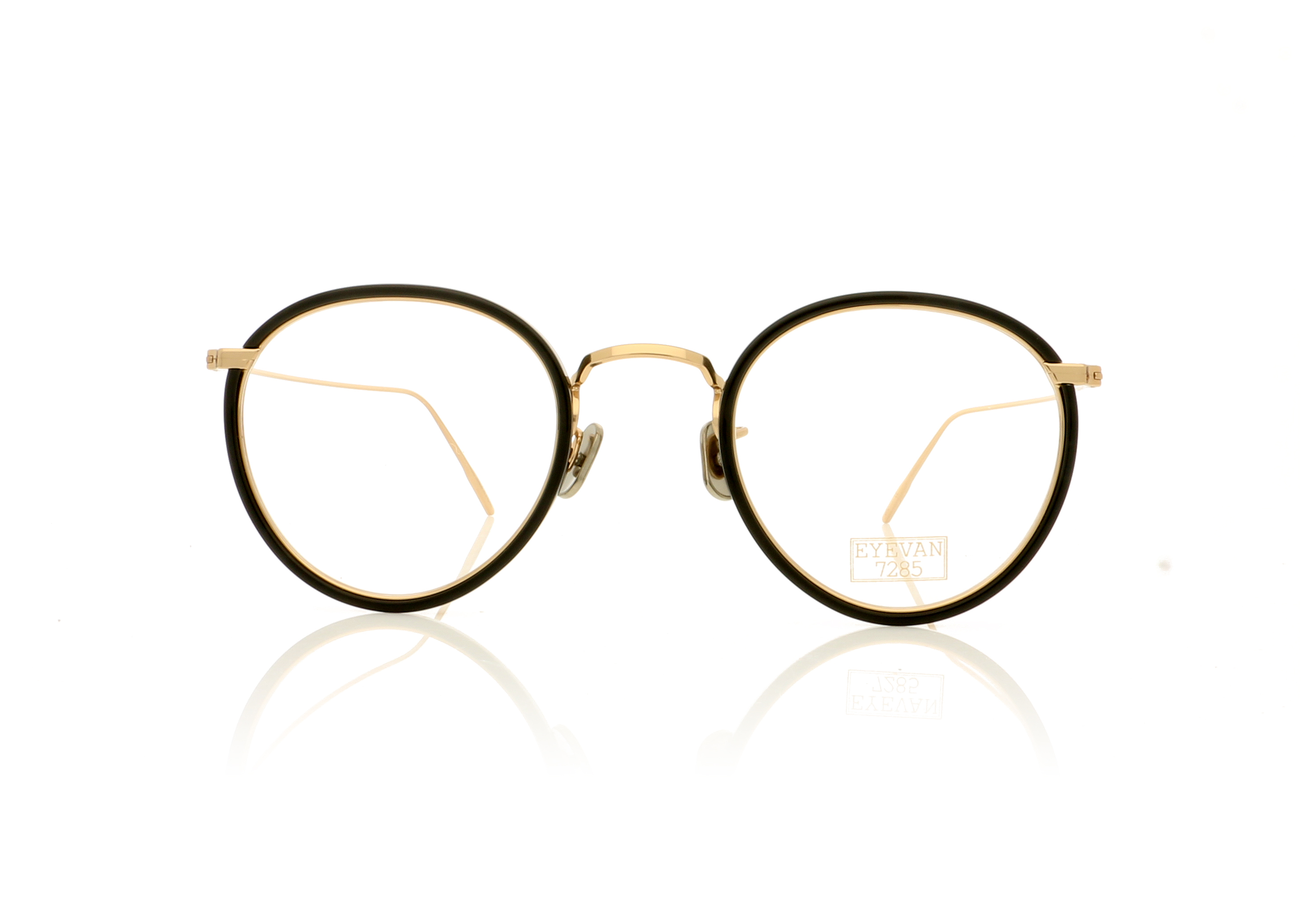 Eyevan 7285 717E EV717E Gold/Black 1002 Glasses