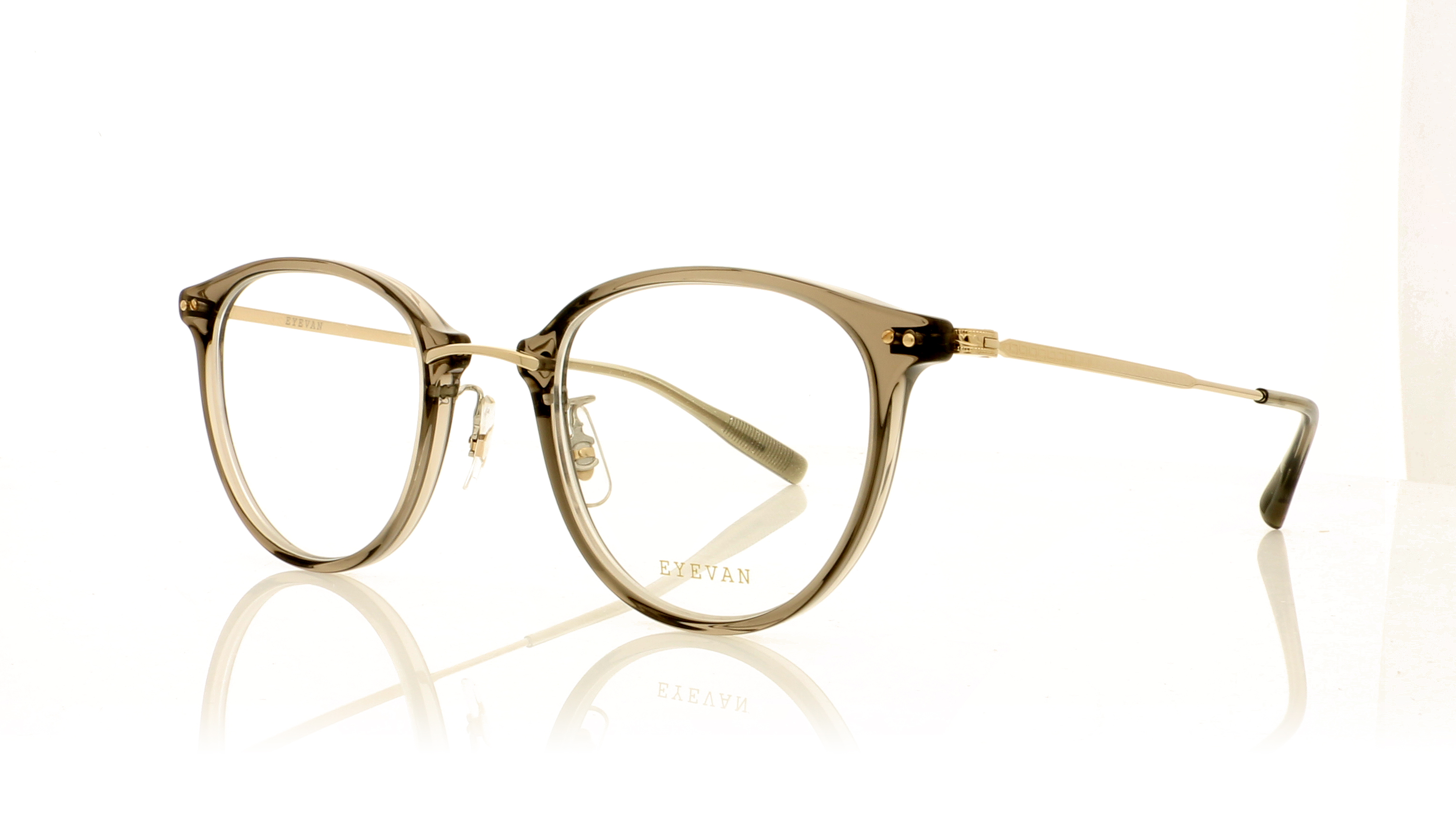 Eyevan 7285 Hansa Transparent Smokey SMK Glasses