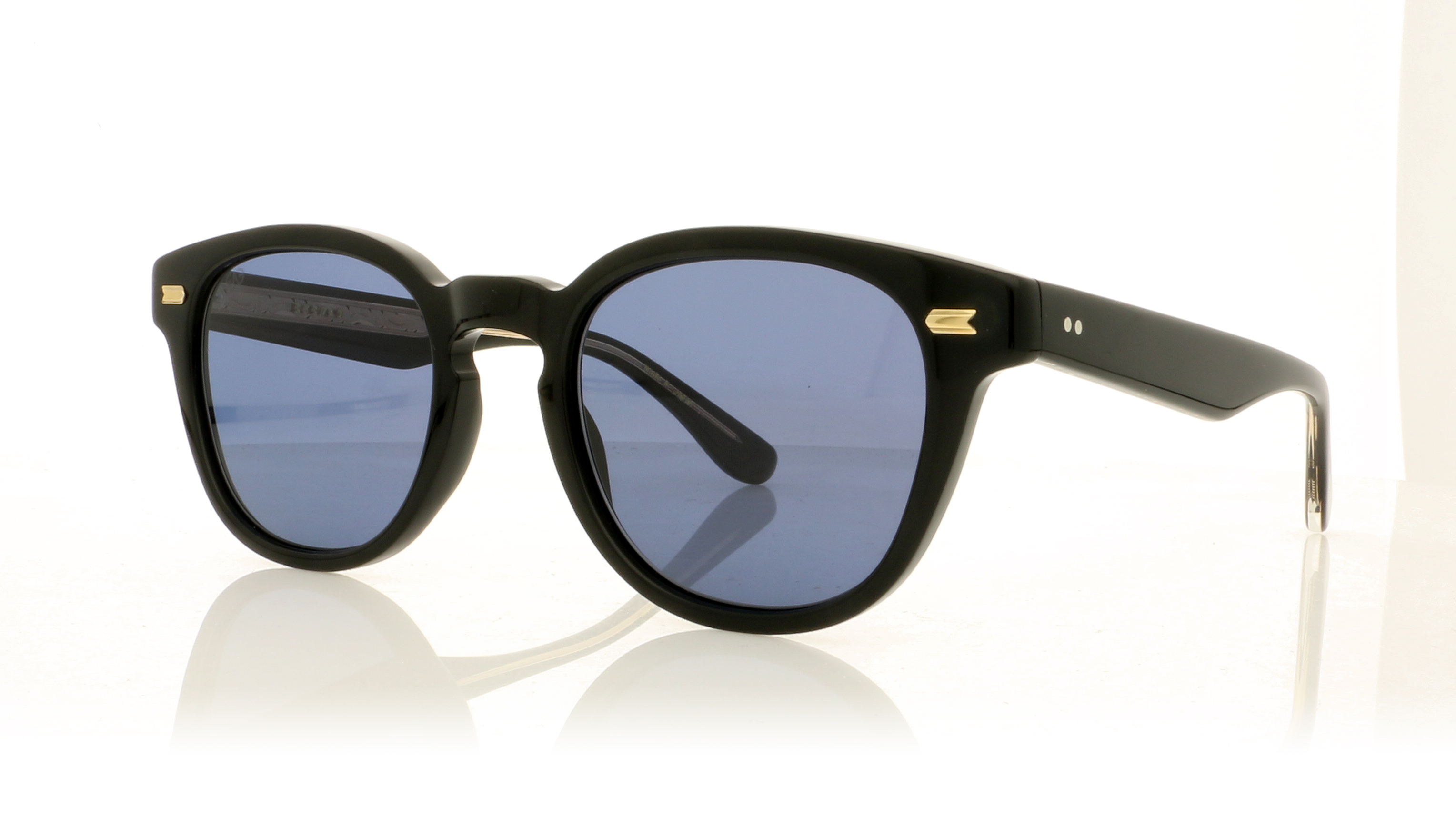 Eyevan 7285 Webb Black/Blue Polarized Lenses PBK-M. BLU Sunglasses