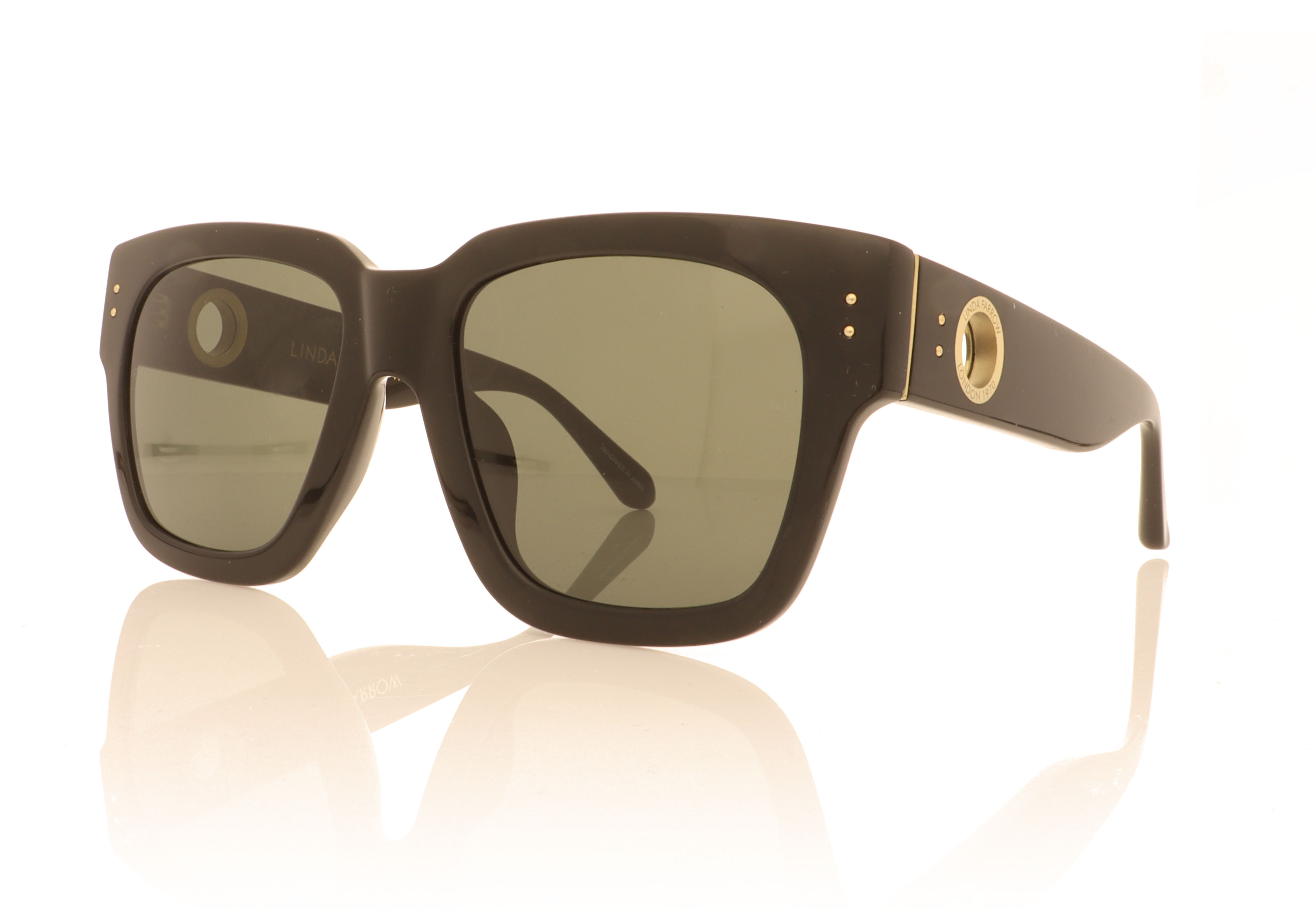 Linda Farrow Amber Black C1 Sunglasses