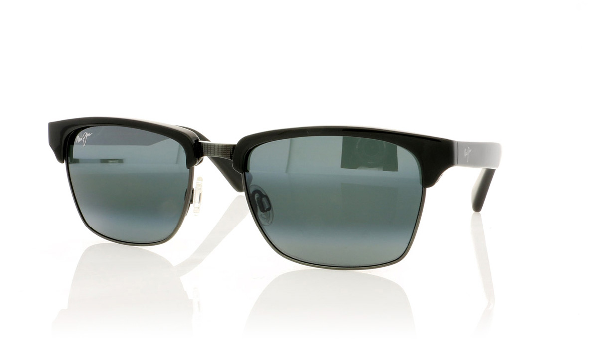 Maui Jim Kawika MJ257 Mj Gloss Black/Antique Pew/N.Gry 17C Sunglasses