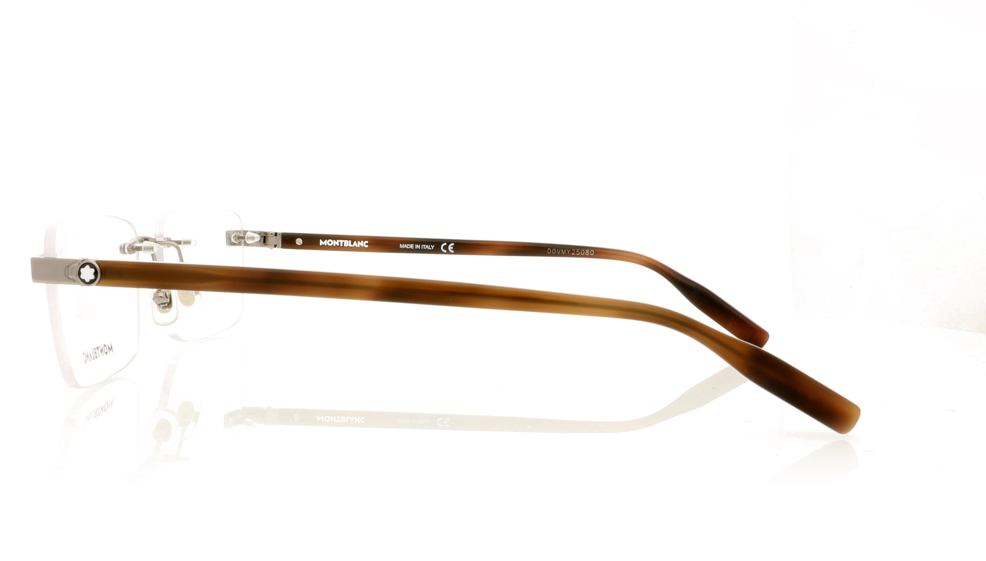 Montblanc MB0055O Ruthenium-Havana 3 Glasses