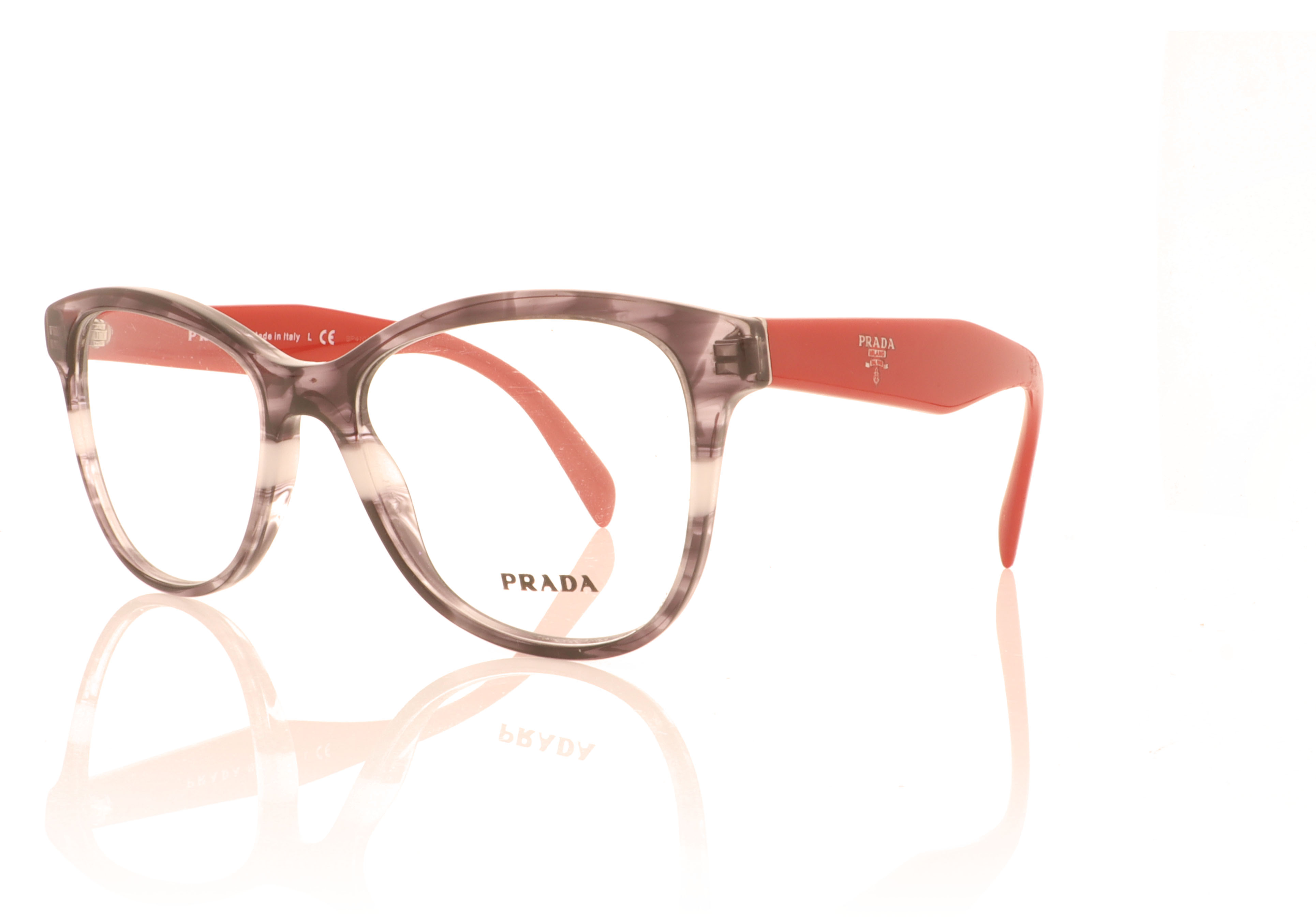 Prada Heritage 0PR 12TV Striped Grey 2571O1 Glasses