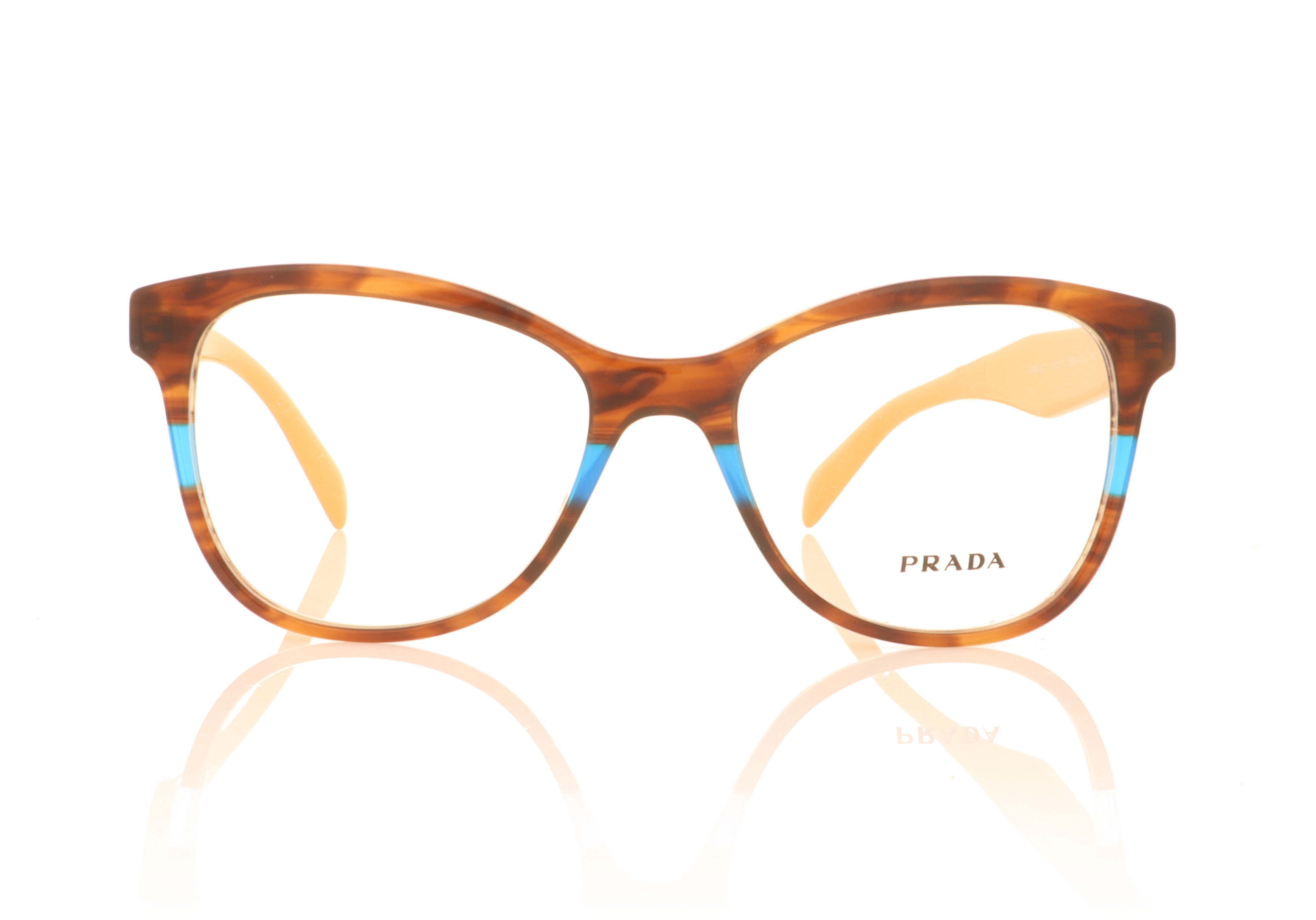 Prada Heritage 0PR 12TV Striped Brown Azure 2581O1 Glasses