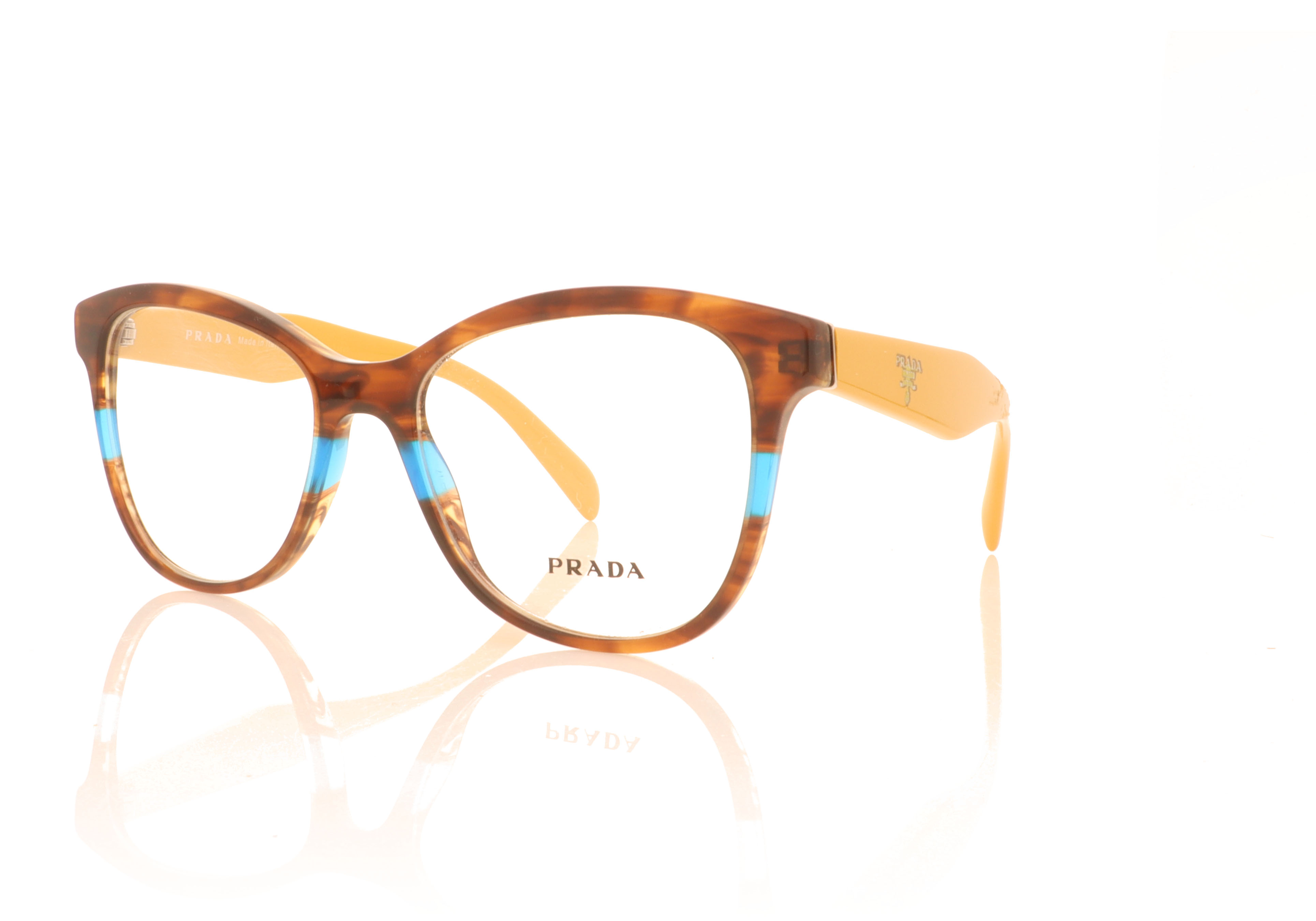 Prada Heritage 0PR 12TV Striped Brown Azure 2581O1 Glasses