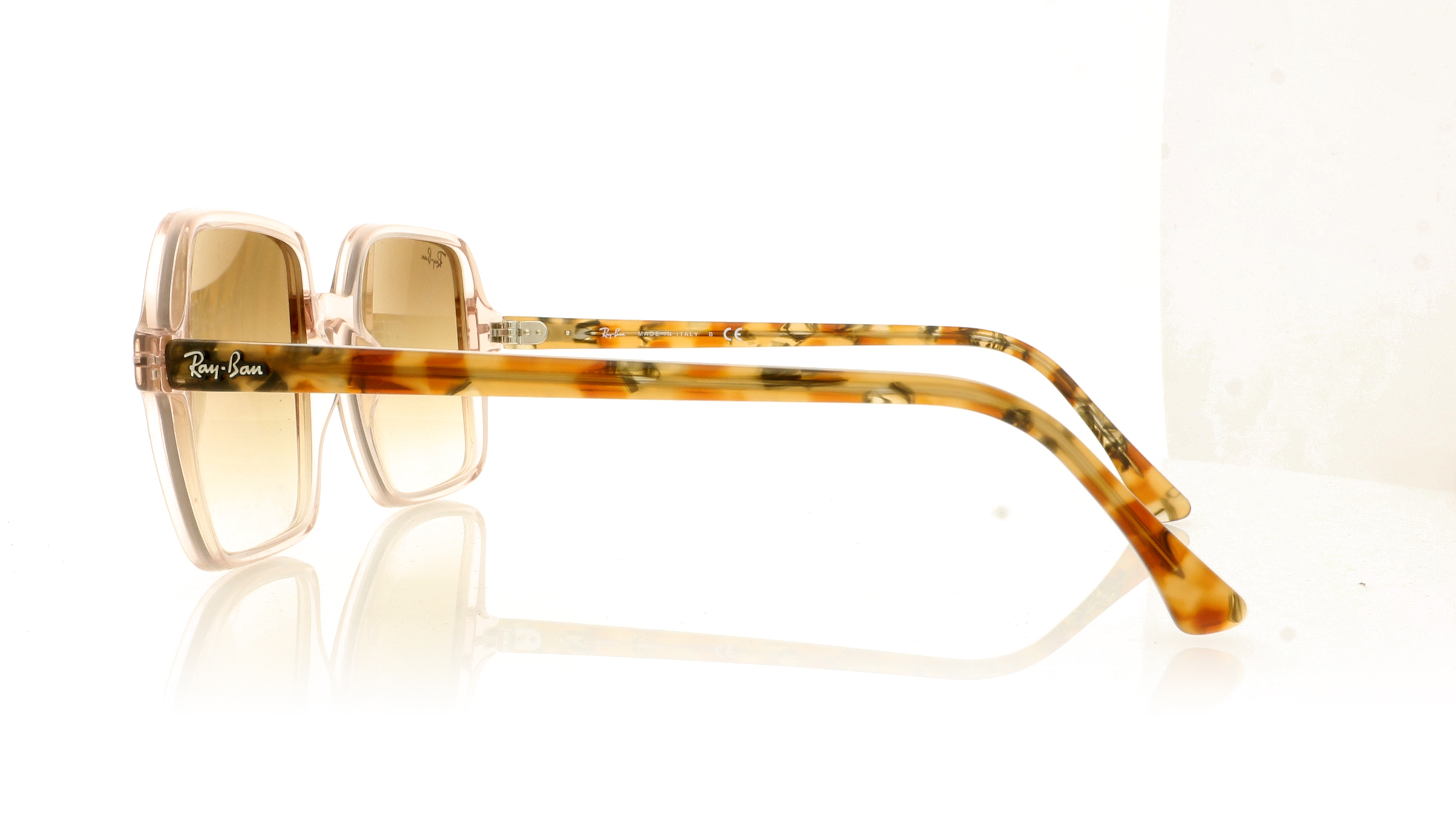 Ray-Ban SQUARE II RB1973 Transparent Brown 128151 Sunglasses