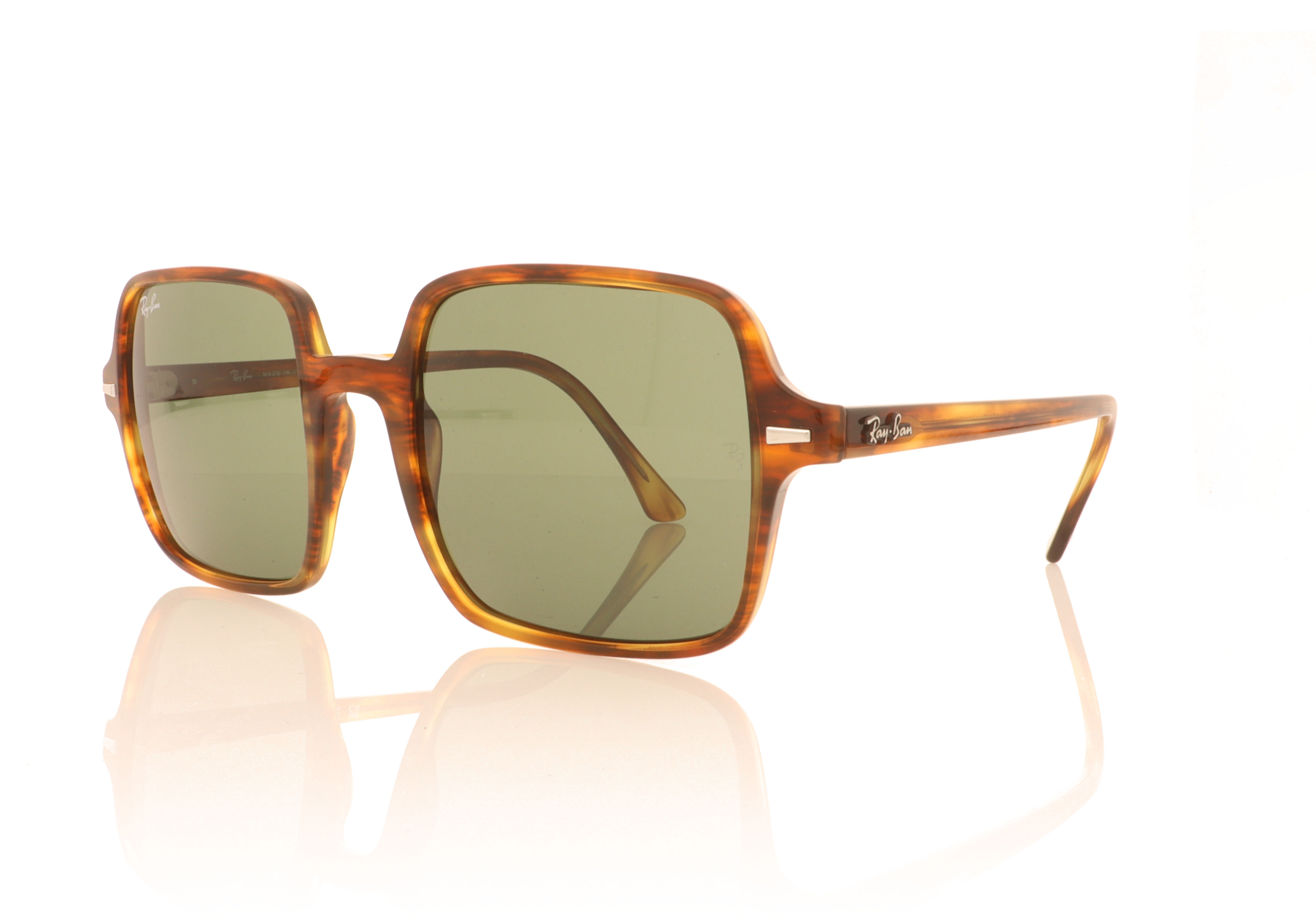 Ray-Ban Square Ii 0RB1973 Stripped Havana 954/31 Sunglasses