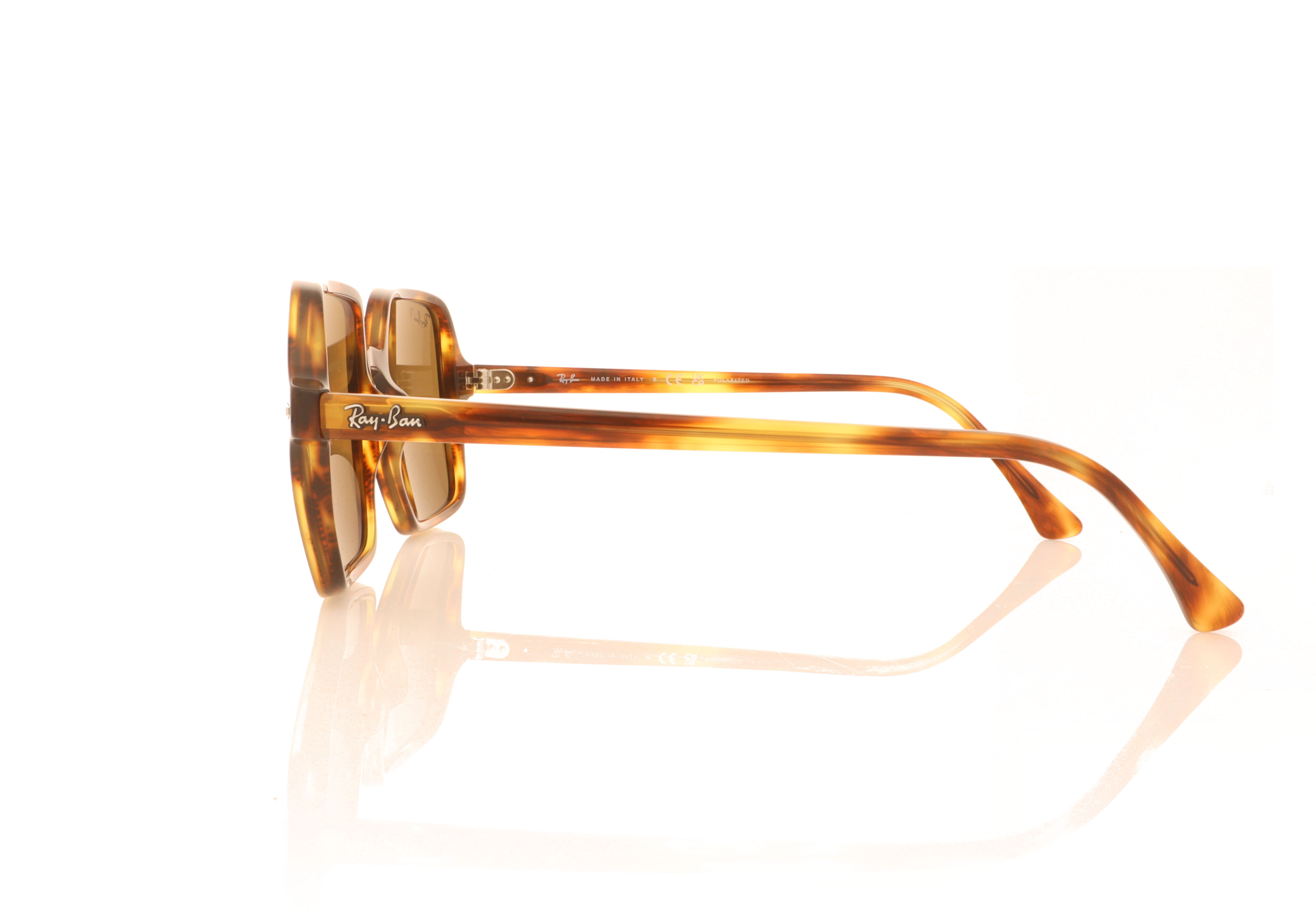 Ray-Ban Square Ii 0RB1973 Stripped Havana 954/57 Sunglasses