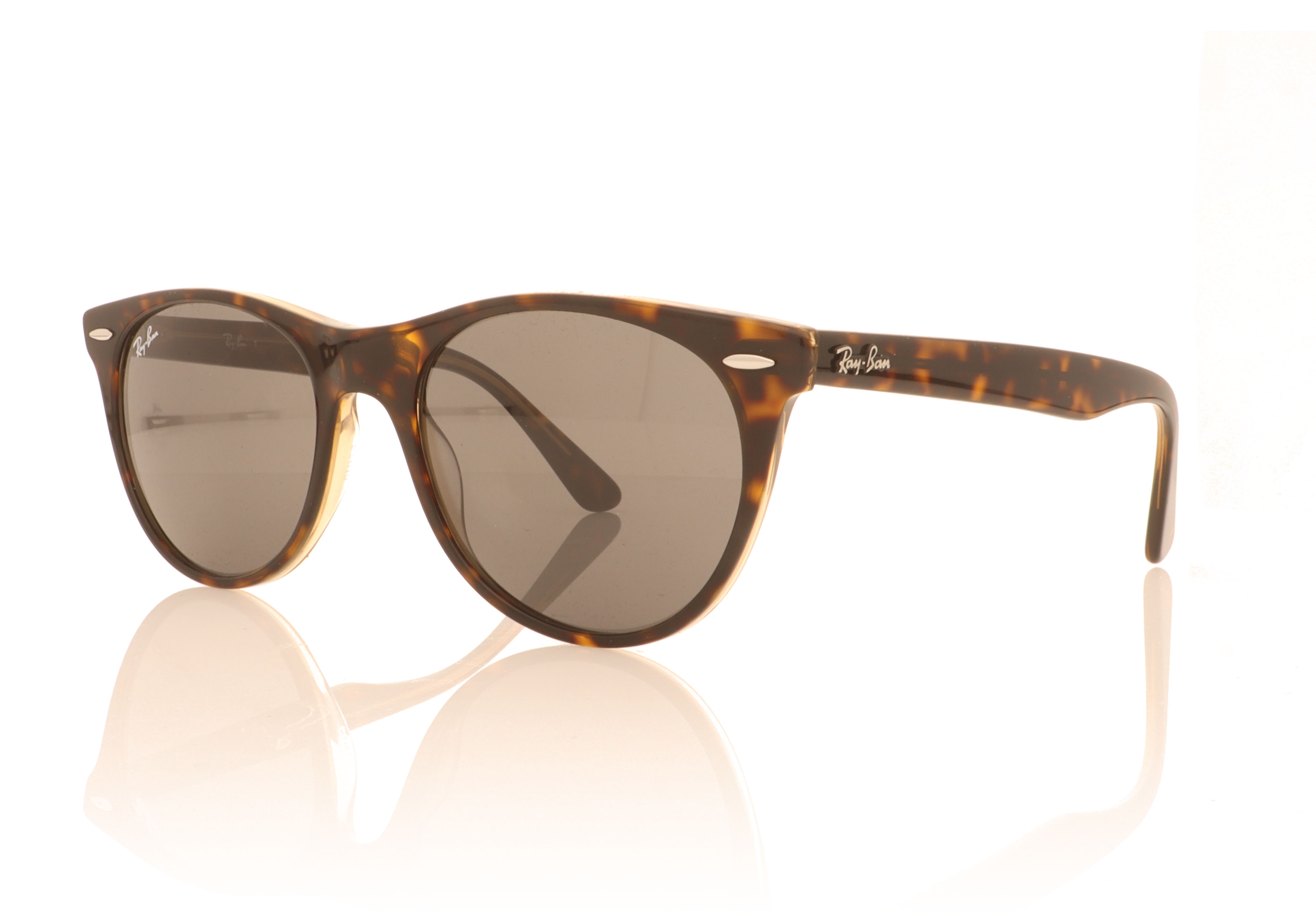 Ray-Ban WAYFARER II RB2185 Havana On Transparent Brown 1292B1 Sunglasses