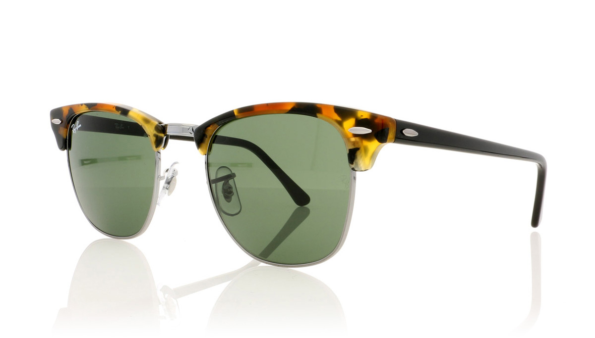 Ray-Ban Clubmaster 0RB3016 Spotted Black Hav 1157 Sunglasses