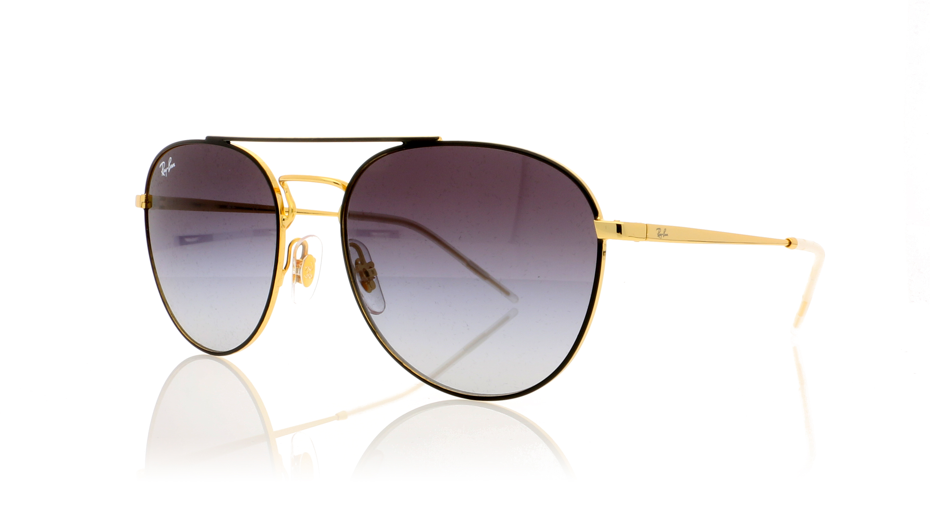 Ray-Ban 0RB3589 RB3589 Black On Gold 90548G Sunglasses