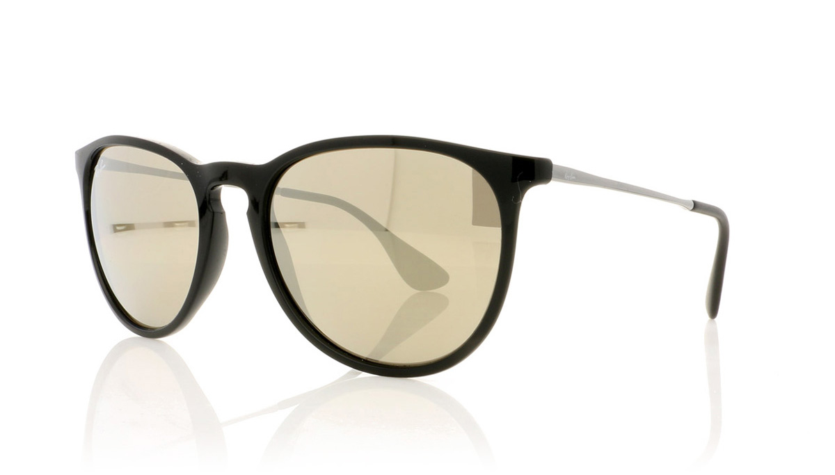 Ray-Ban Erika RB4171 Black/Lght Brwn Mir Gold 601/5A Sunglasses