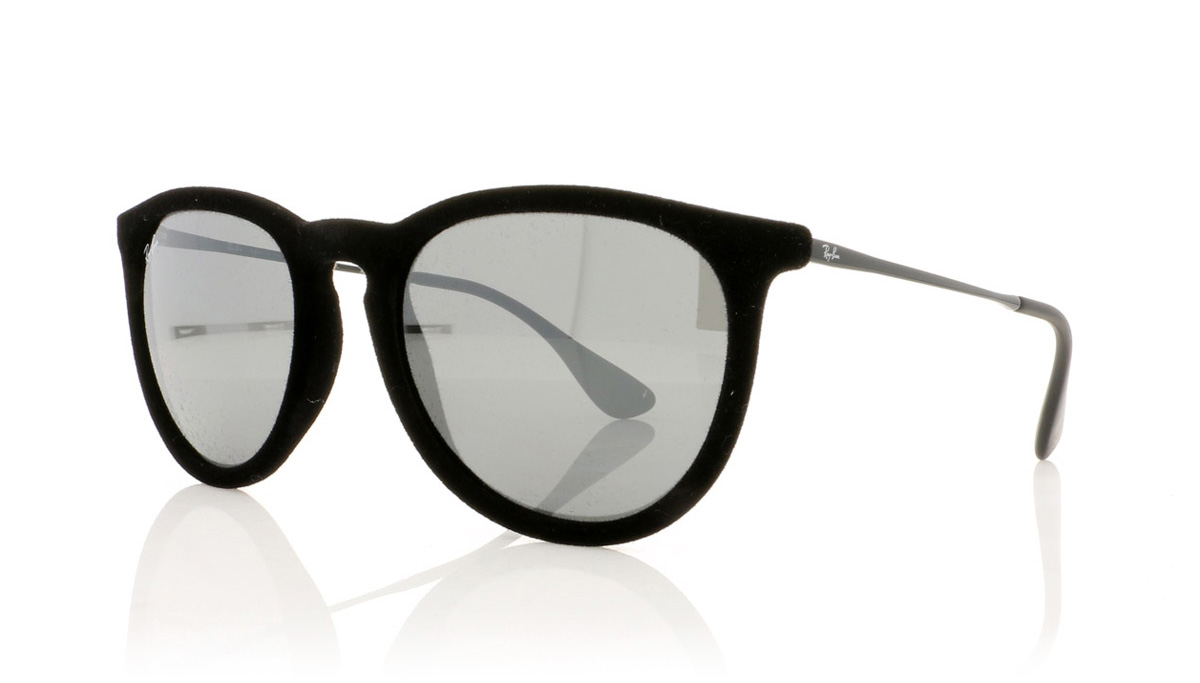 Ray-Ban Erika RB4171 Velvt Black/Gry Mir Slvr 60756G Sunglasses