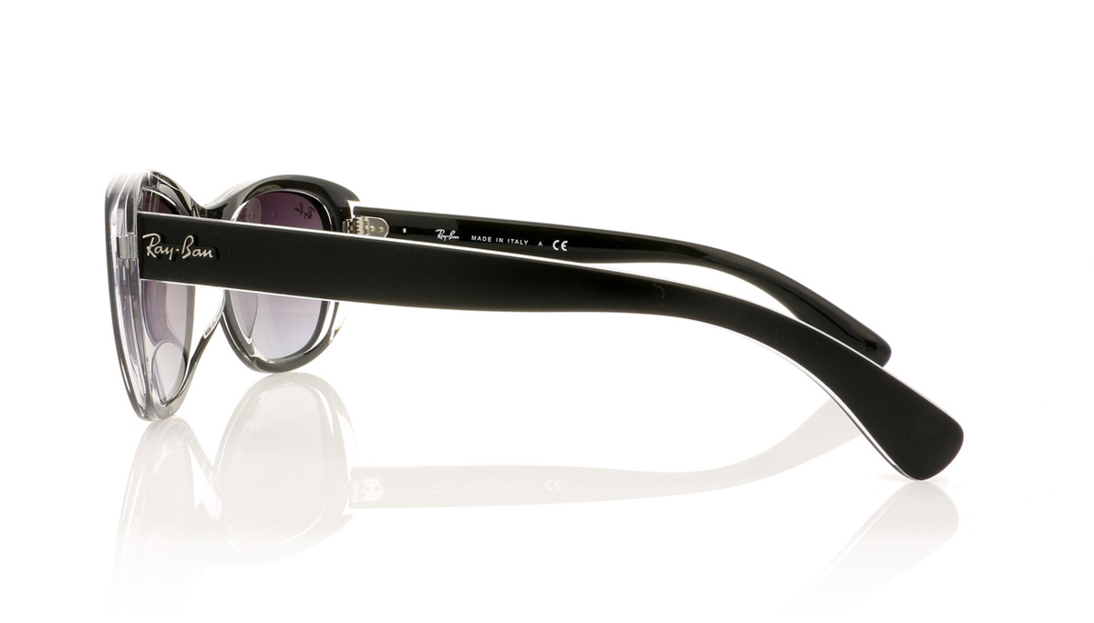 Ray-Ban RB4227 Tp Mt Black On Transp/Gry Grd 60528G Sunglasses
