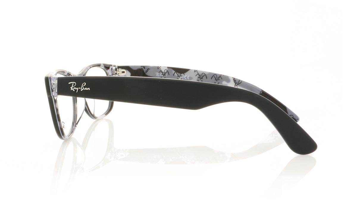 Ray-Ban New Wayfarer 0RX5184 Matte Black/Camo 5405 Glasses