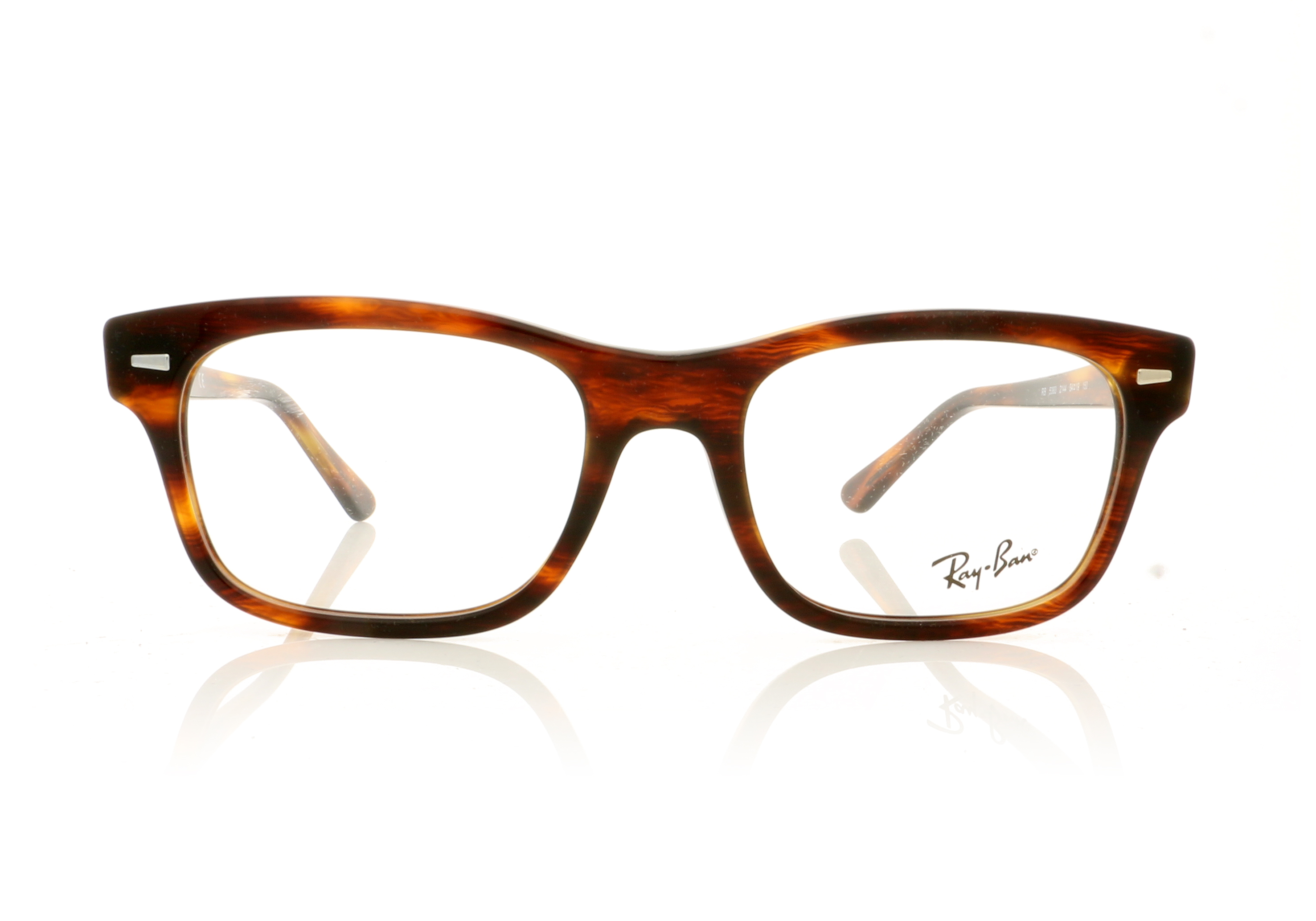 Ray-Ban MR BURBANK RX5383 Striped Red Havana 2144 Glasses