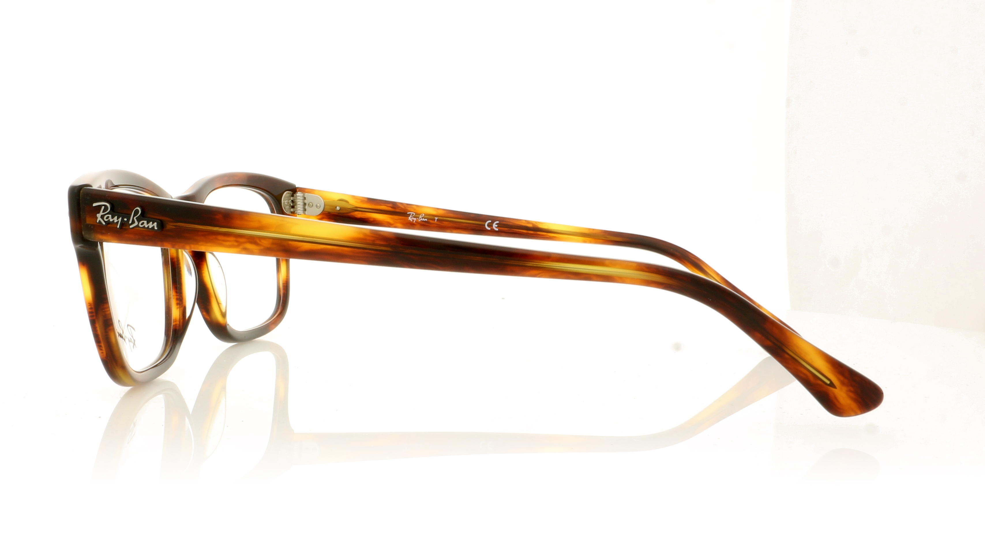 Ray-Ban MR BURBANK RX5383 Striped Red Havana 2144 Glasses