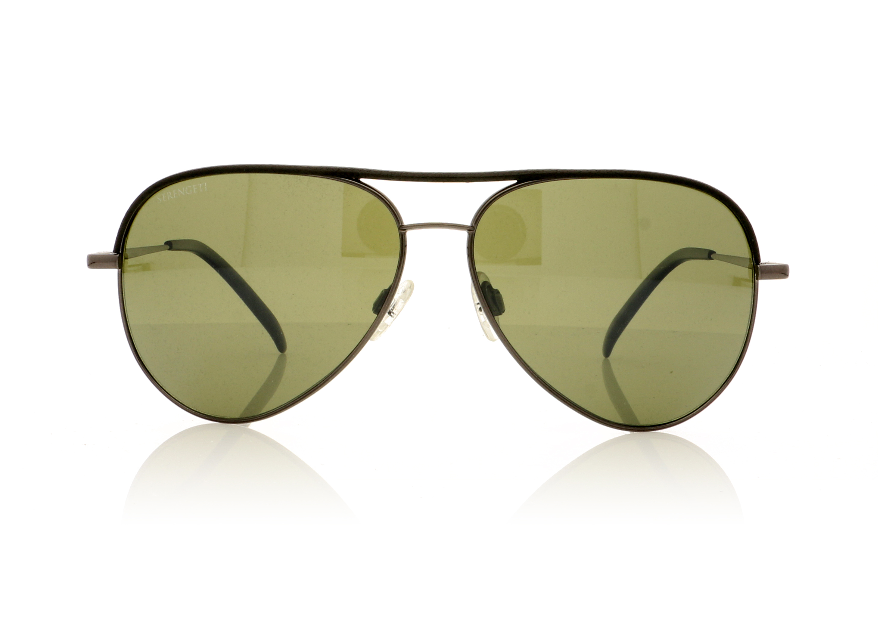 Serengeti Carrara Carrara Leather Shiny Gunmetal 8548 Sunglasses