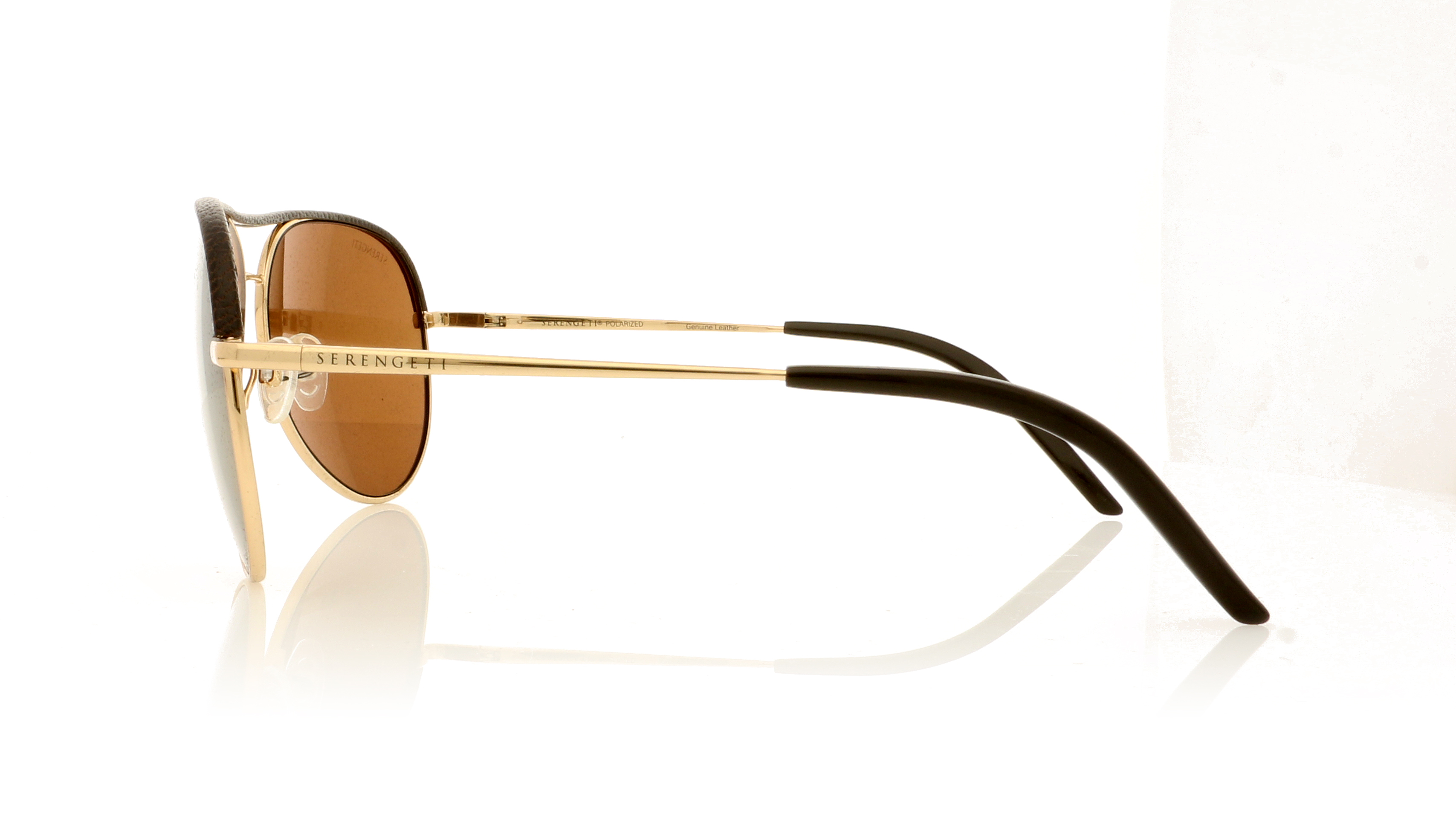 Serengeti Carrara Carrara Leather Shiny Gold 8549 Sunglasses