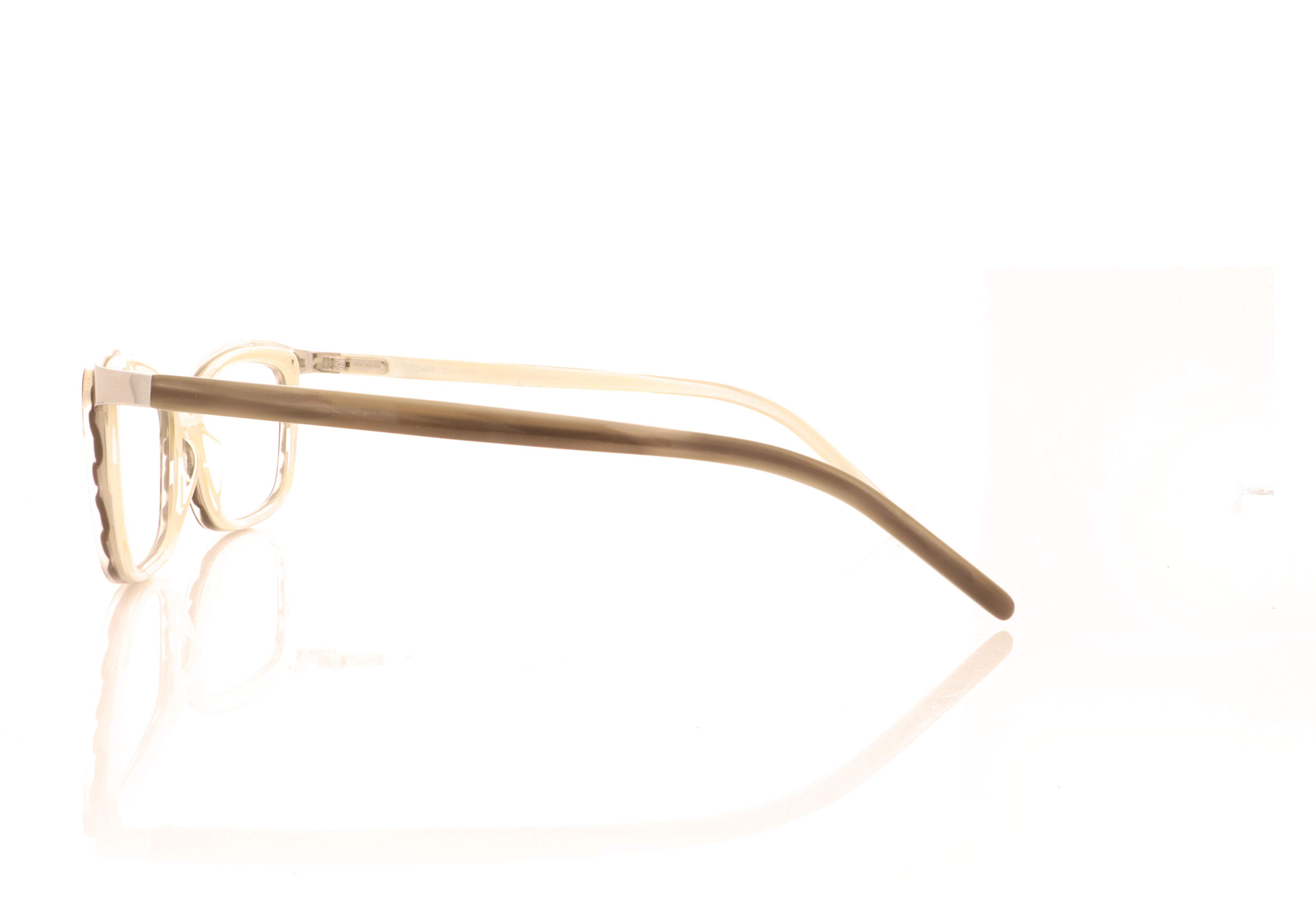 Tom Davies TD609 Tom Davies TD609 Polished Brown and White 1676 Glasses